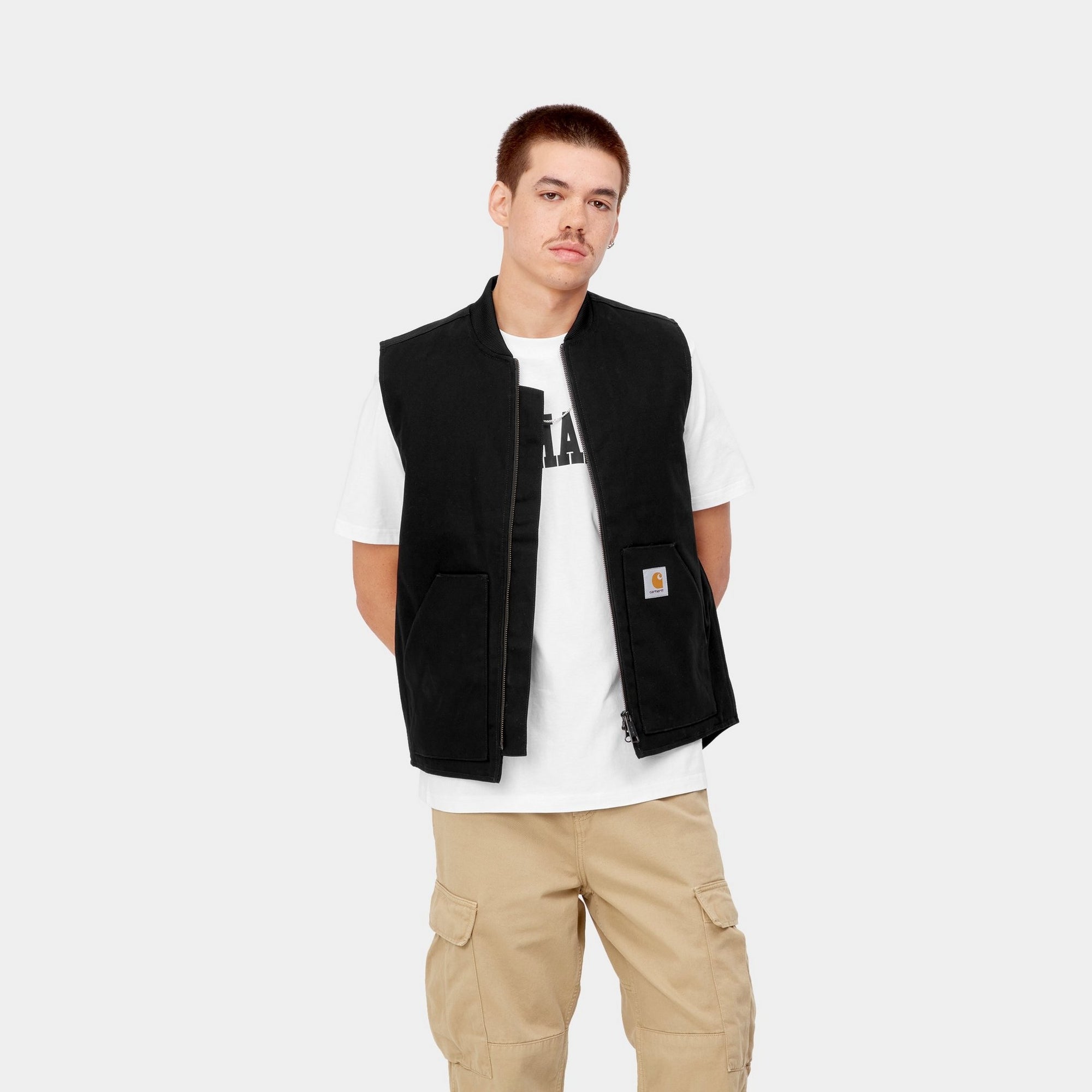 Men's Winter Vest for Outdoor Activities - Black Warm Fleece Lined Jacket for Hiking, Camping & Cold Weather