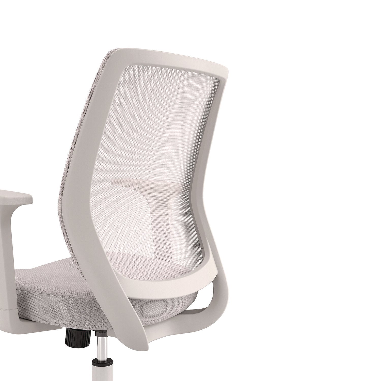 Alera Wessex Ergonomic Mesh Office Chair with Adjustable Height & Swivel Base - 275 lb Weight Capacity, Gray Fabric Seat & Back, White Frame - Perfect for Home Office, Computer Desk & Workspace