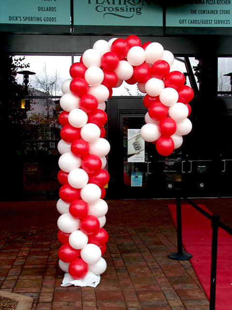 Christmas Balloon Candy Cane Columns for Party Decorations - Holiday Decorative Pillars for Xmas, Birthday & Wedding Events