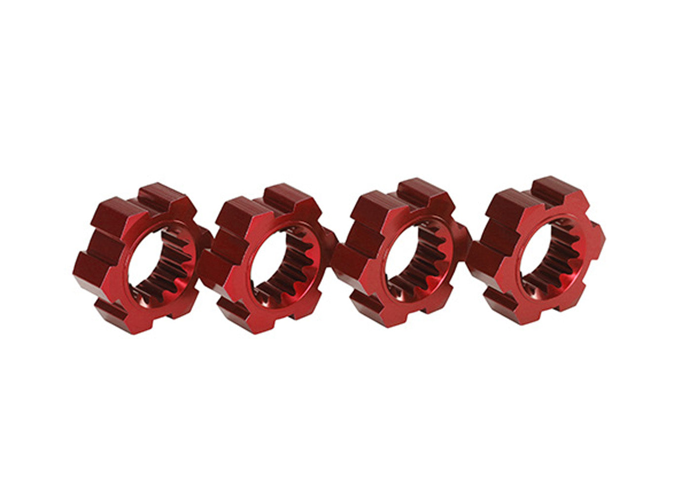 Red Aluminum Hex Wheel Hubs for Traxxas X-Maxx RC Cars - Durable Off-Road Upgrade for Bashing, Crawling & High-Speed Racing