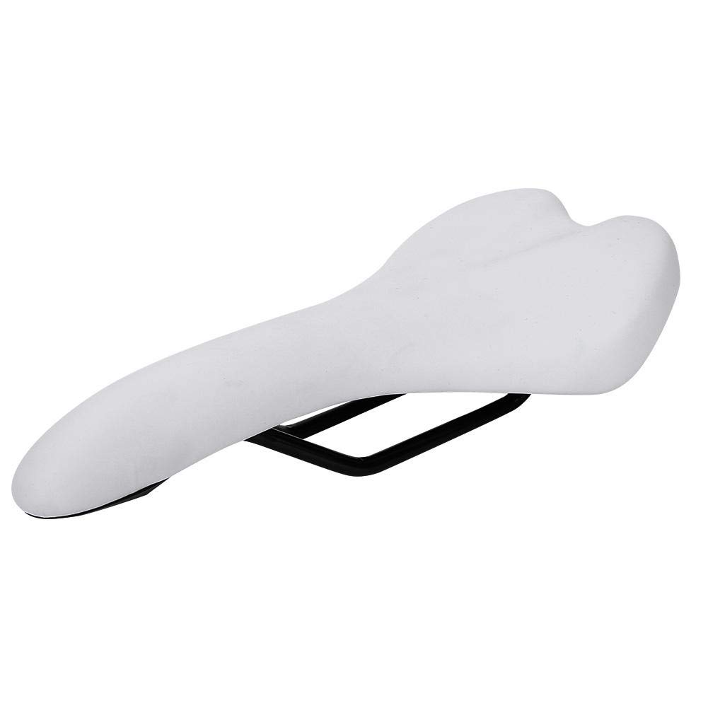 VGEBY1 Shockproof Bike Saddle Seat Cushion - PU Leather Cycling Seat Cover for Mountain & Road Bikes - Comfortable Bicycle Seat Replacement (White) - Perfect for Commuting, Exercise & Outdoor Adventures