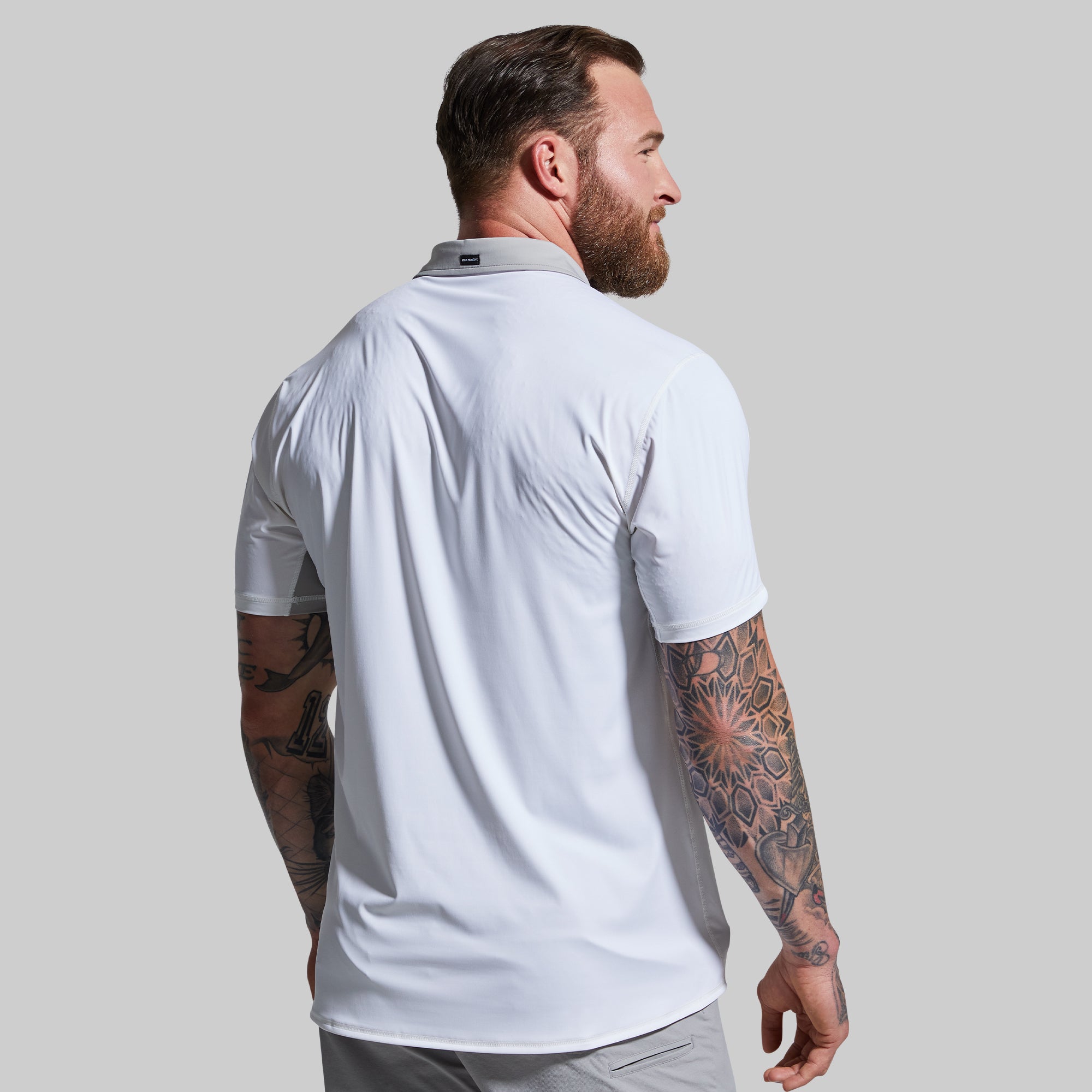 Men's Performance Tek Polo Shirt - Moisture Wicking & Breathable Golf Shirt for Men - White (Perfect for Golf, Tennis & Casual Wear)