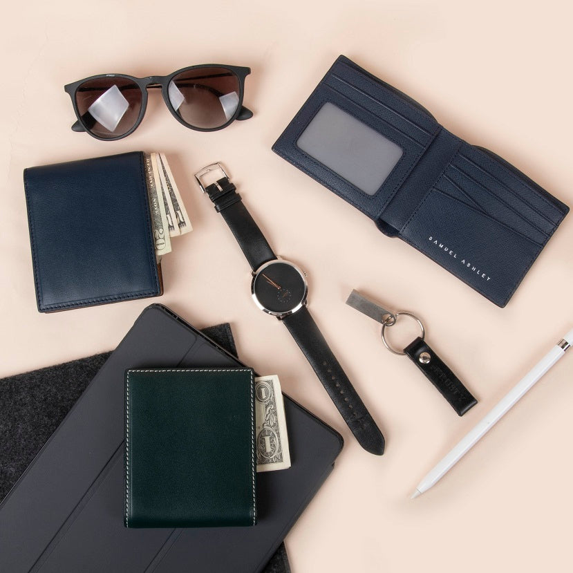 Premium Jackson Leather RFID Bi-Fold Wallet for Men - Slim & Secure Credit Card Holder - Ideal for Travel, Business & Everyday Use