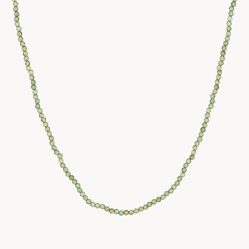 Micro Aventurine Bead Gold Necklace - Spiritual Healing Jewelry for Meditation & Energy Balancing