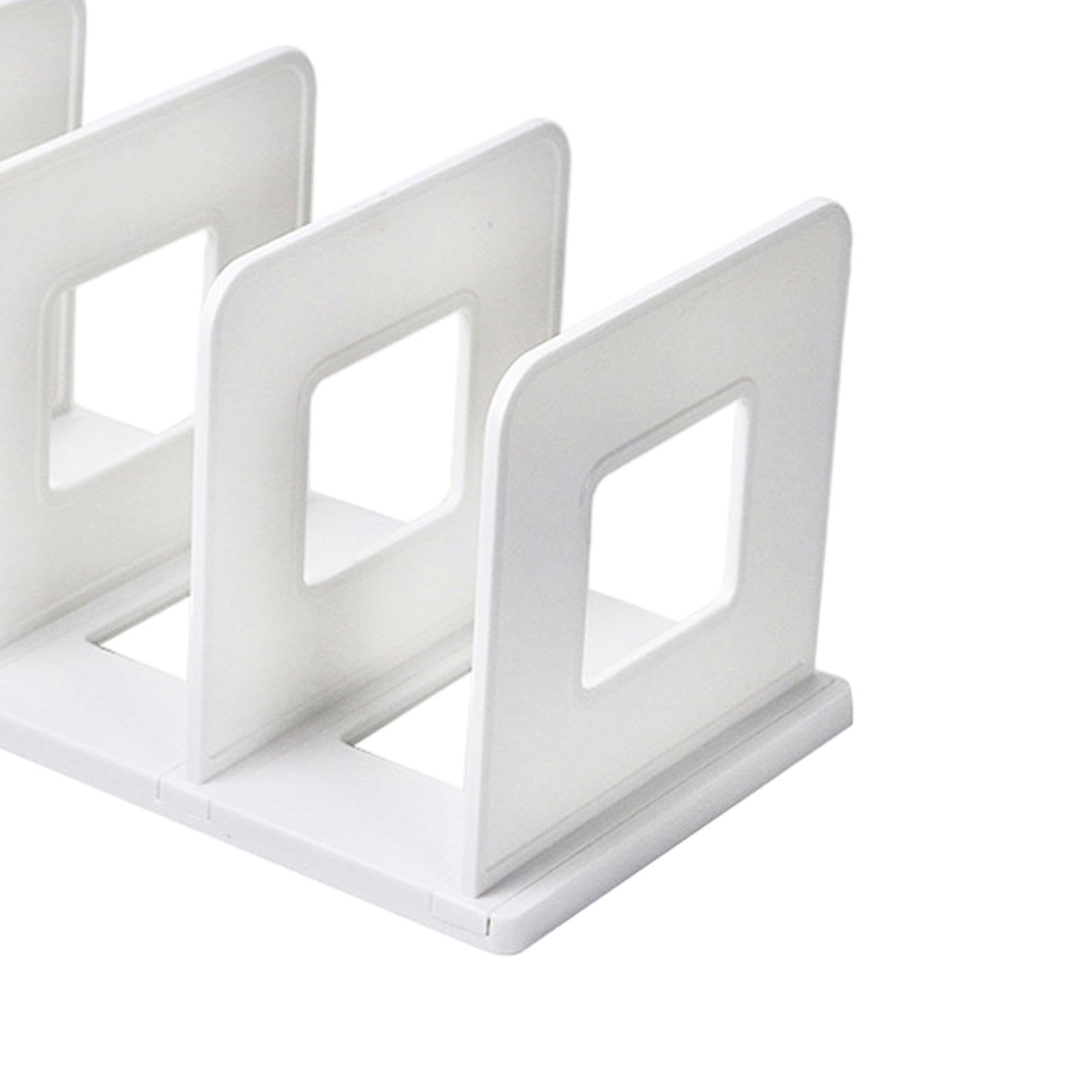 Desktop Book Organizer Stand - Adjustable Book Divider & Bookshelf Support for Office, Study Room - White | Perfect for Office Organization, Reading & File Storage