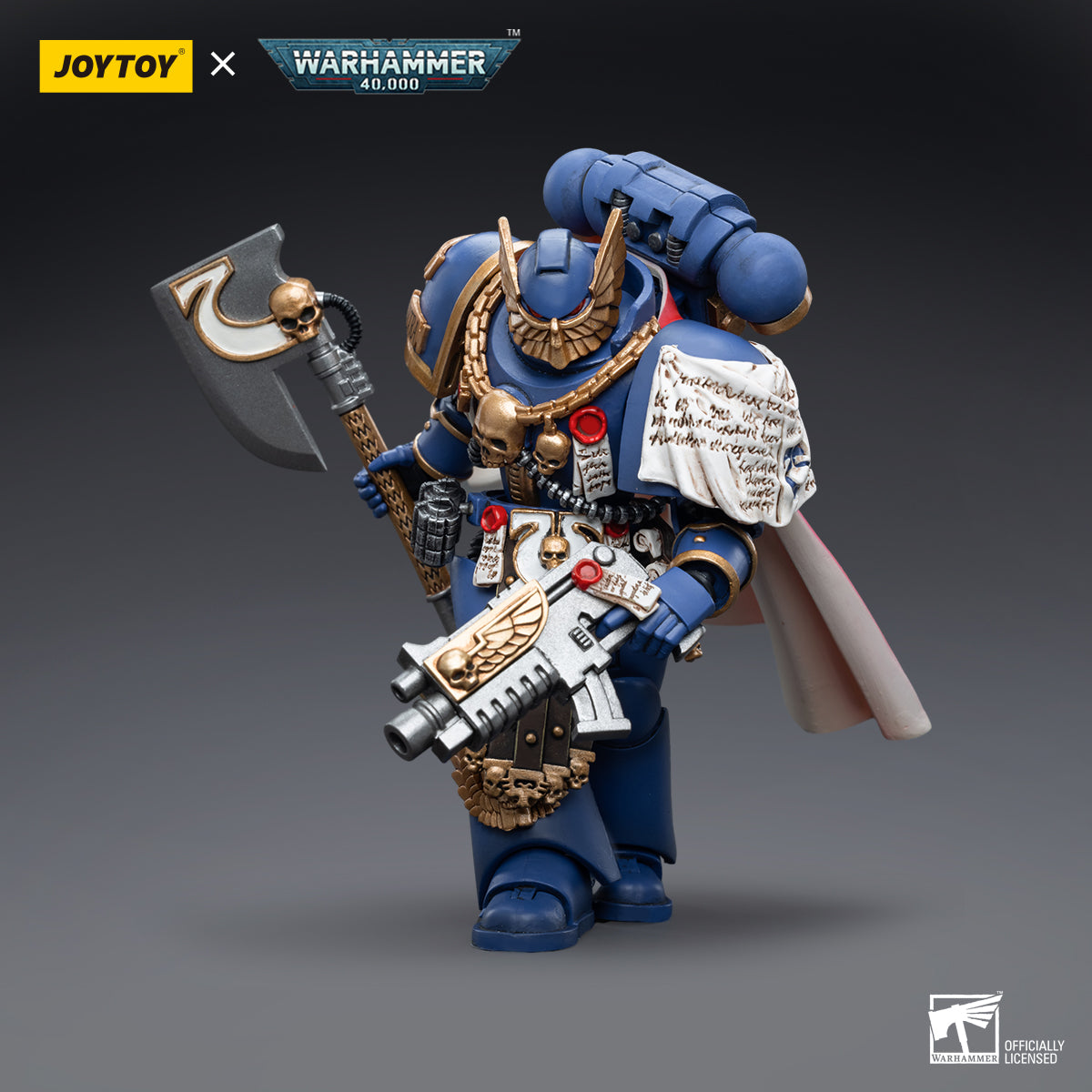 1/18 JOYTOY Warhammer 40K Ultramarines Honour Guard Action Figure Set (4pcs) - Perfect for Collectors, Tabletop Gaming & Display