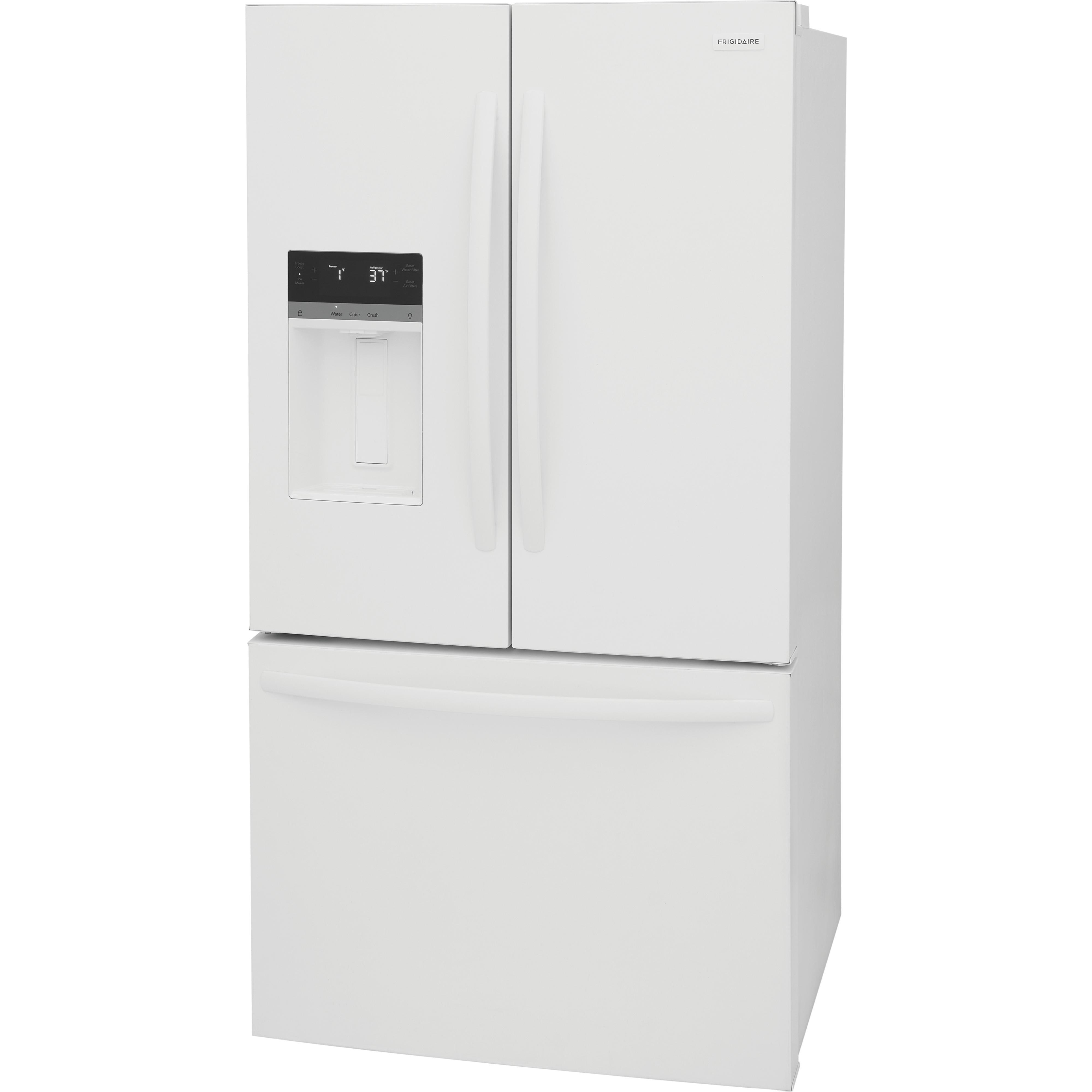 Frigidaire 36-Inch 3-Door French Door Refrigerator with 27.8 cu. ft. Capacity and Water Dispenser - FRFS2823AW | Perfect for Modern Kitchens, Large Families & Entertaining