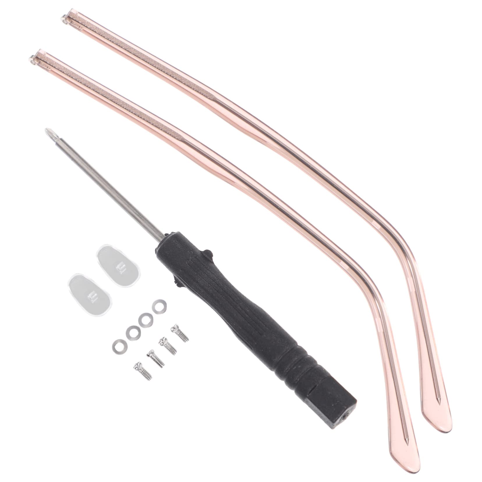Baluue Universal Glasses Replacement Arms - 1 Pair Metal Temple Legs for Eyeglass Frame Repair | Perfect for Broken, Loose, or Missing Glasses Parts (Home, Office, Travel Use)