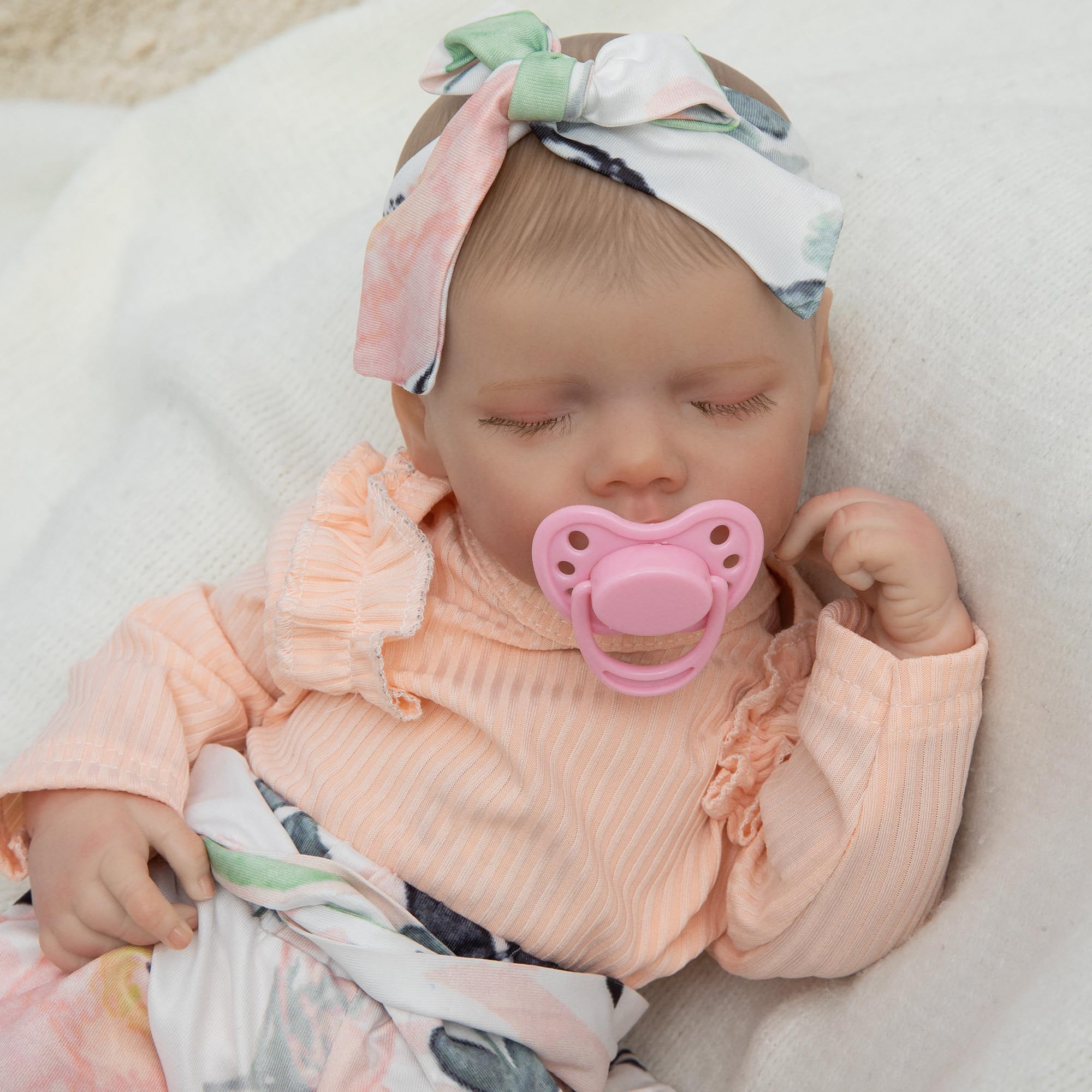 Lifelike Reborn Baby Doll 18 Inch Realistic Sleeping Vinyl Baby Doll - Perfect Gift for Girls Age 3+ | Twin A | Nursery Play, Pretend Play, Birthday Present, Collectible Doll