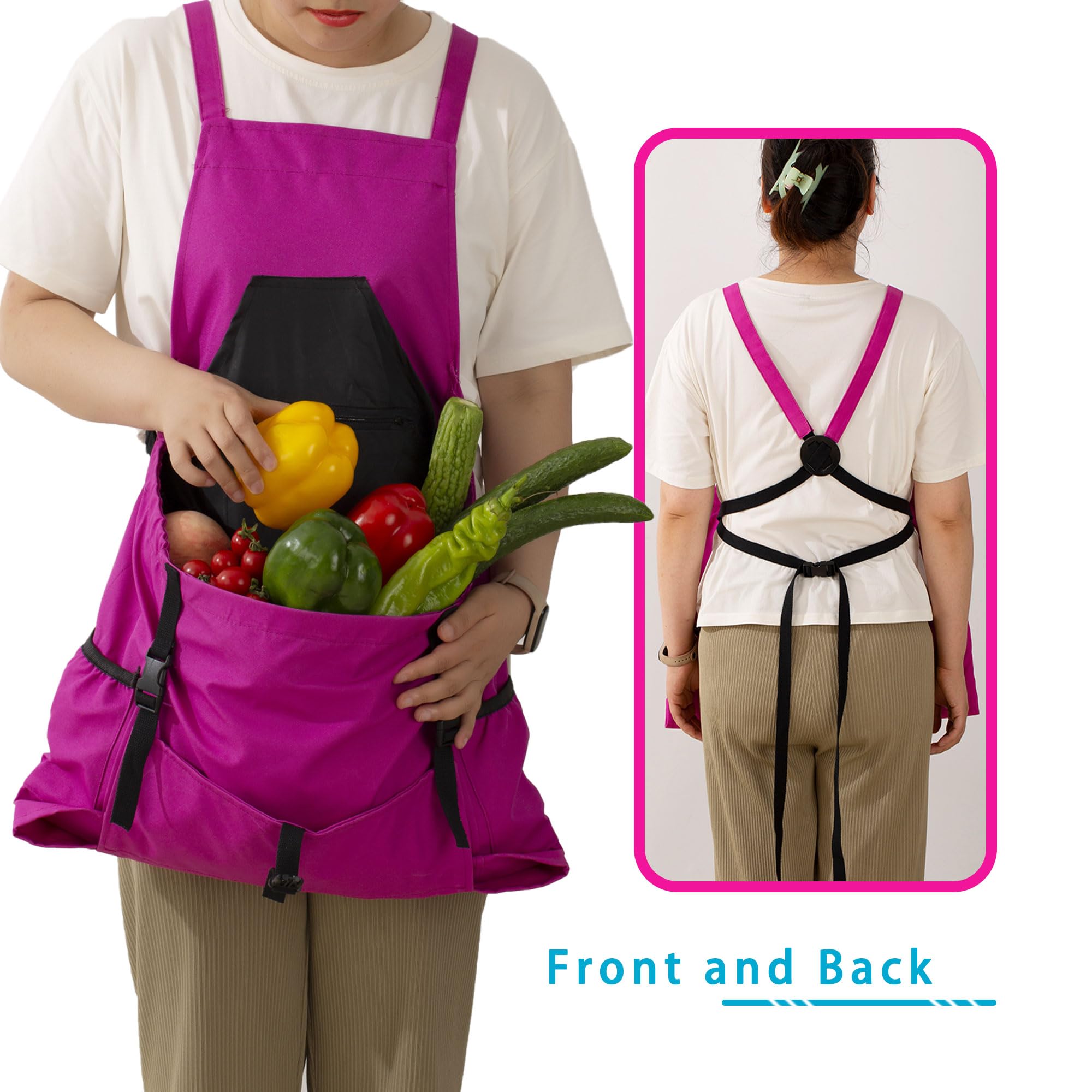 Best Gardening Apron for Women - Heavy Duty Waterproof Work Apron with Multiple Pockets - Perfect for Planting, Weeding & Outdoor Chores - Ideal Gift for Gardeners & DIY Enthusiasts
