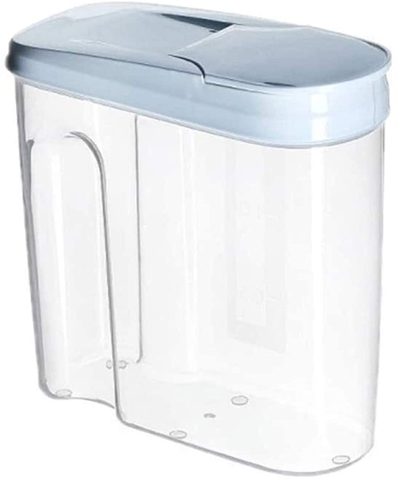 2.5L Plastic Cereal Dispenser Storage Container - Airtight Kitchen Food Grain Rice Flour Organizer - Perfect for Pantry, Baking & Meal Prep (Blue)