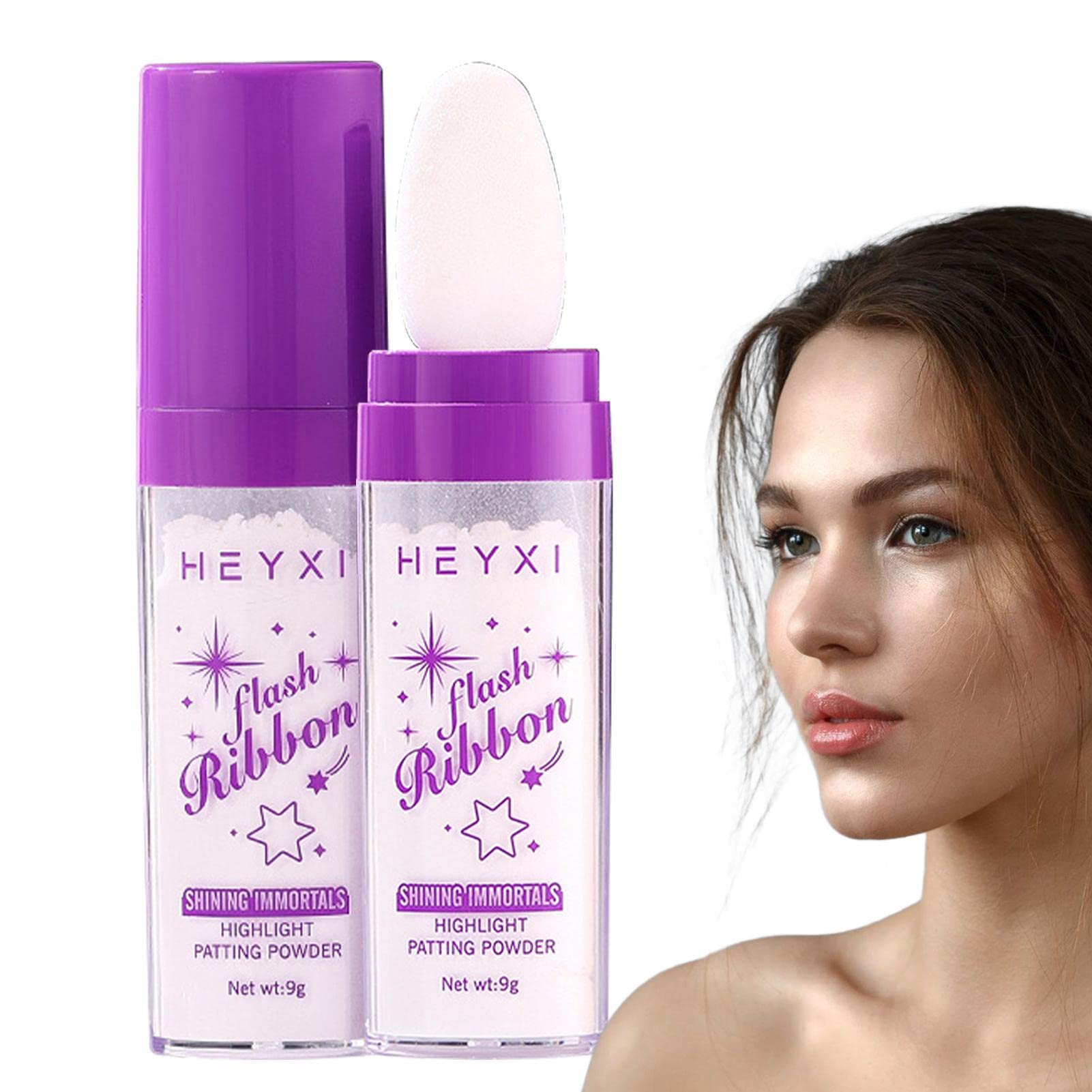 Magic Highlighter Makeup Stick - Shimmer Powder & Body Glow for 3D Contouring | Vegan, Cruelty-Free Highlighter & Blush Duo | Perfect for Parties, Photos & Night Out Glam