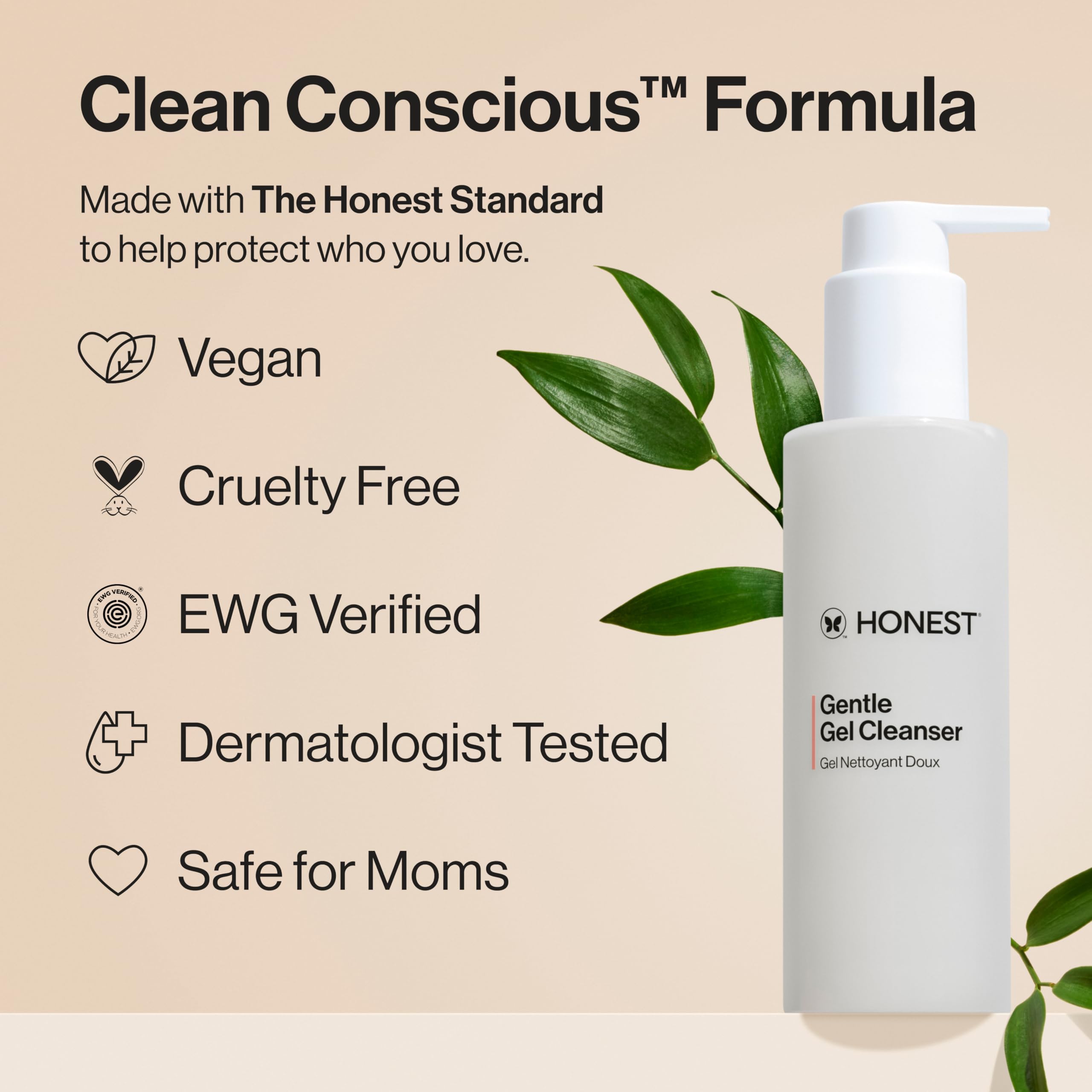 Honest Beauty Mini Gentle Gel Daily Face Cleanser for Sensitive Skin - Chamomile & Calendula Extracts | EWG Verified, Cruelty Free, Travel Size 1.5 fl oz | Calming & Refreshing Facial Cleanser for Daily Use, Travel & On-the-Go Skincare