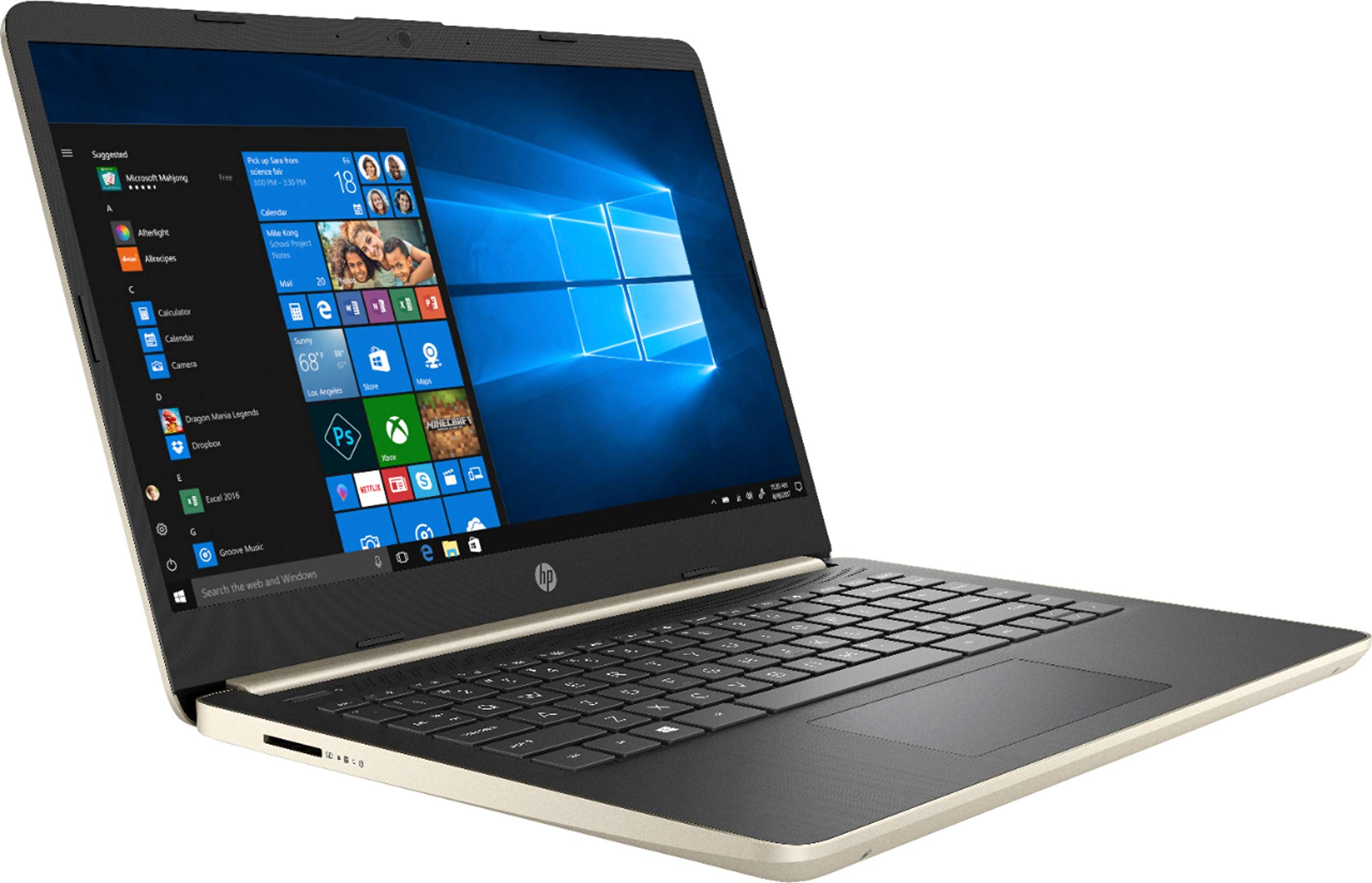 HP 14-inch Touchscreen Laptop - Intel Core i3 Processor, 4GB RAM, 128GB SSD, Windows 10 (Renewed) - Ash Silver | Lightweight & Portable for Students, Work from Home & Business Travel