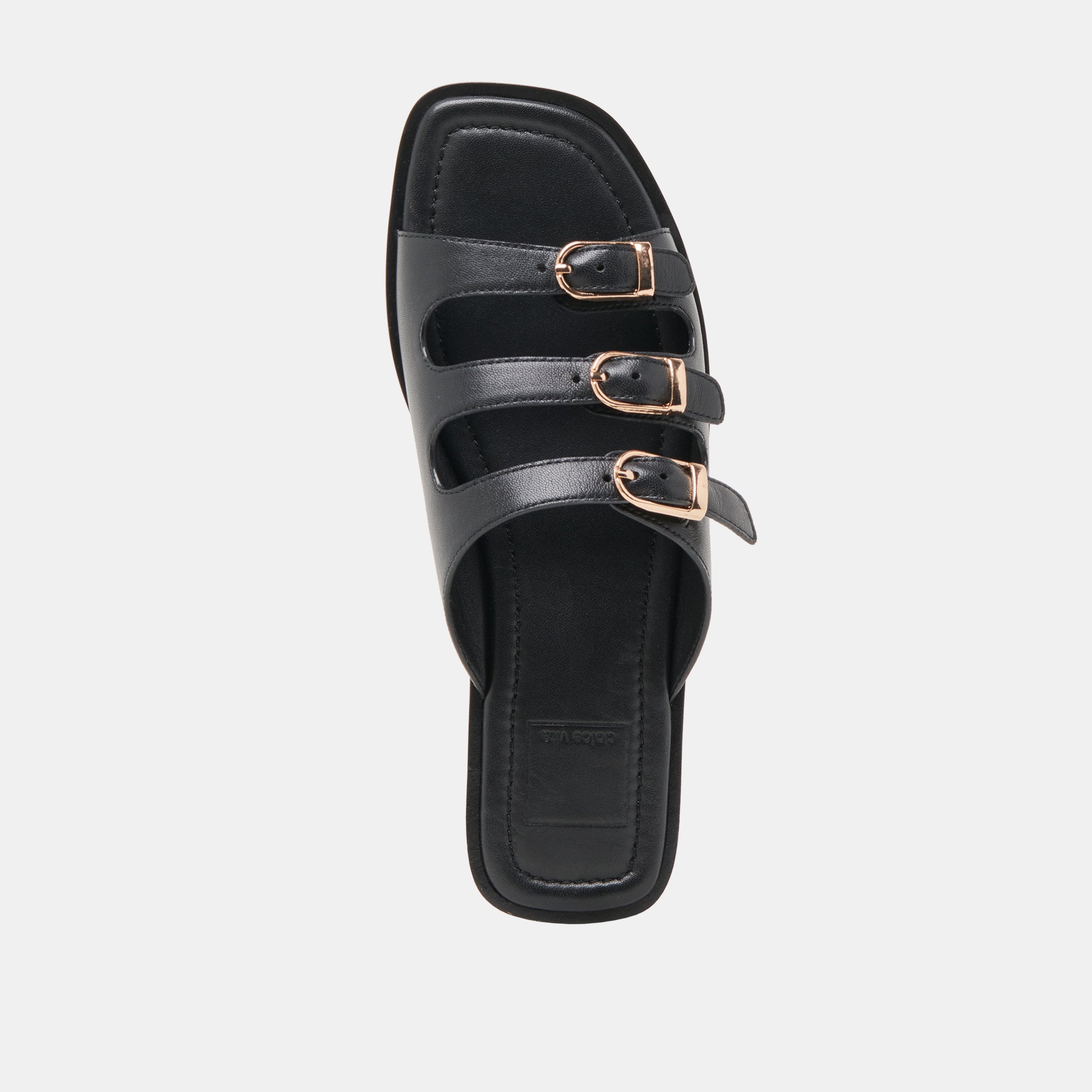 Premium Black Leather Fin Sandals - Waterproof & Comfortable for Beach, Pool & Outdoor Activities