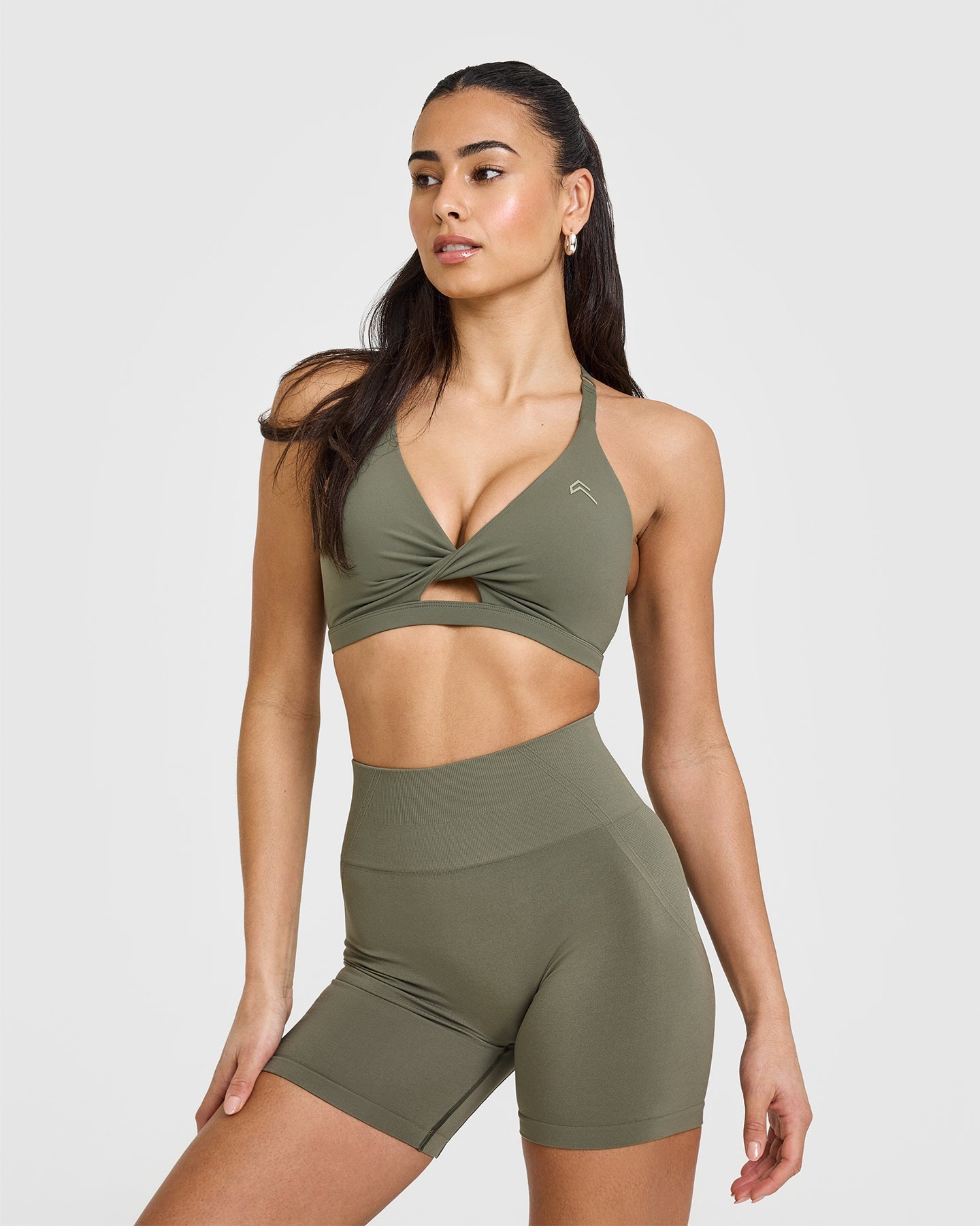 High Support Unified Twist Sports Bra for Women - Alpine Green - Perfect for Yoga, Running & Gym Workouts