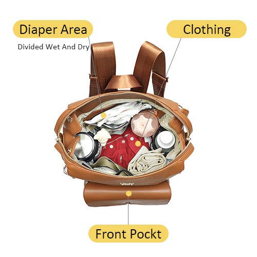 Miss Fong Diaper Bag Backpack - Large Baby Bag with Built-in Organizer Pockets | Perfect for New Moms, Travel & Daycare Essentials