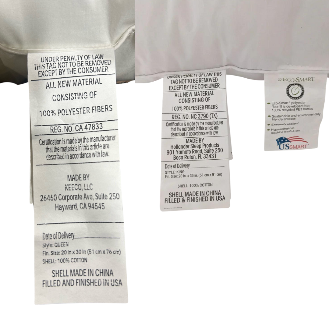 Eco-Friendly Smart Down Alternative Pillow - Hypoallergenic & Breathable - Made in USA - Perfect for Side Sleepers & Allergy Relief