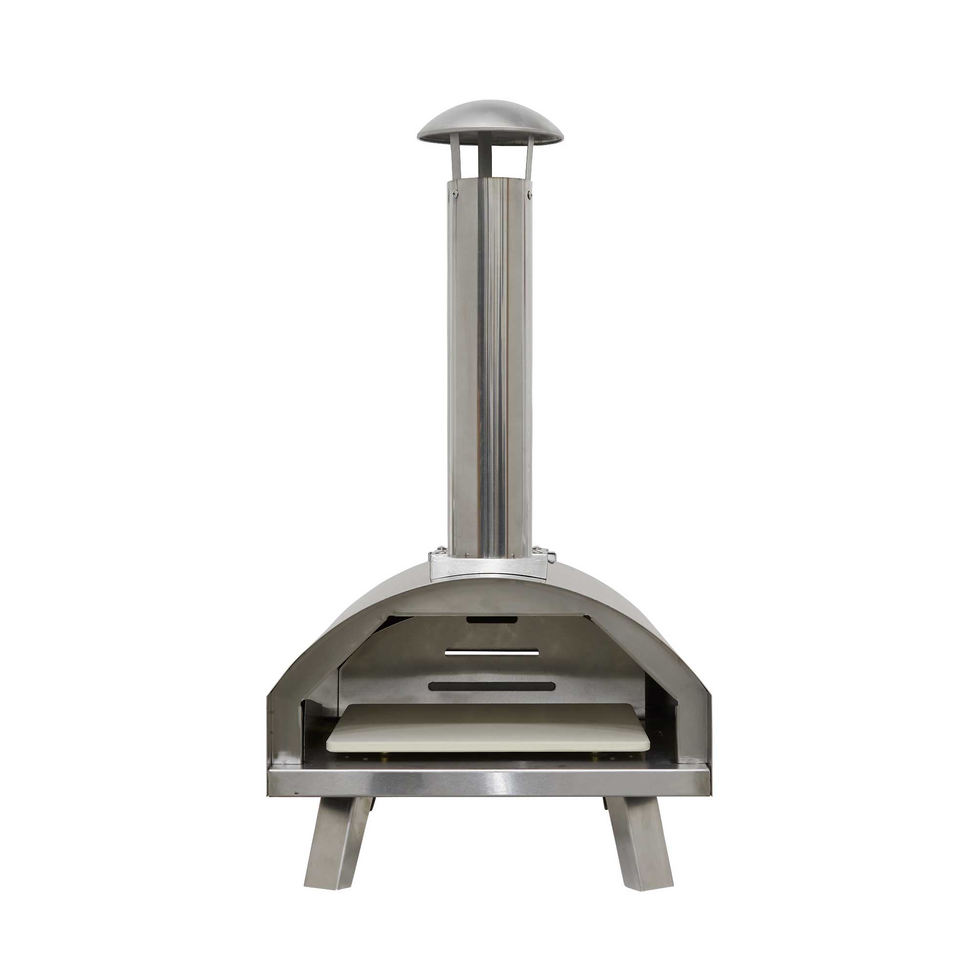 Portable Wood Fired Stainless Steel Pizza Oven with Cover, Carry Bag & Trolley - Outdoor Cooking, Camping, Backyard BBQ & Picnics - DG259