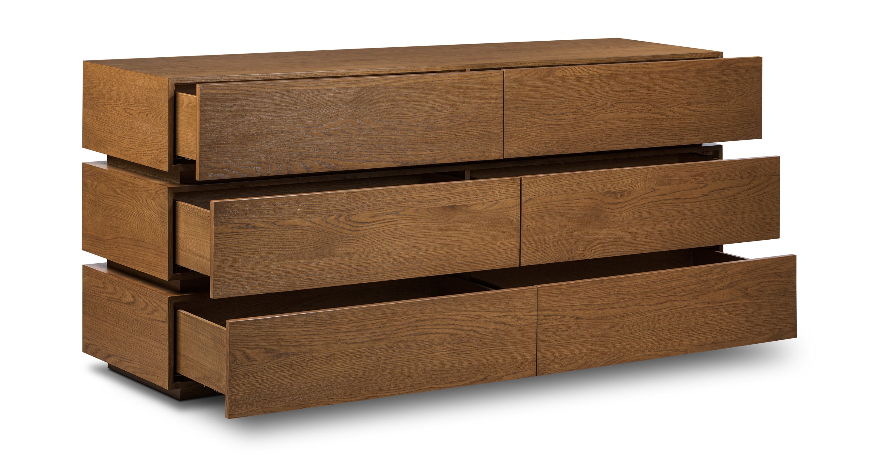 Pino 6-Drawer Wooden Dresser for Bedroom - Modern Storage Chest with Smooth Gliding Drawers | Perfect for Organizing Clothes, Bedding & Accessories in Home, Dorm or Nursery