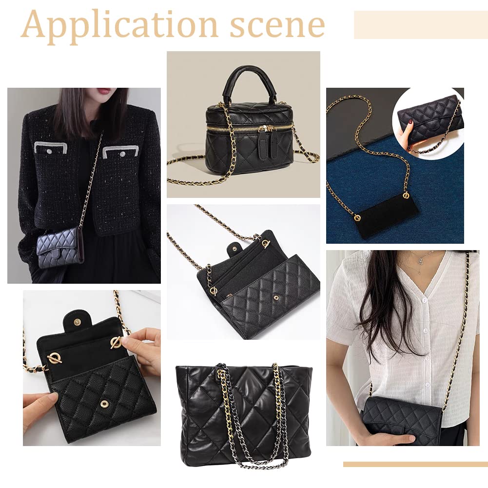 WADORN 48 Inch PU Leather Woven Crossbody Bag Strap with Toggle Clasp - Black Replacement Handbag Chain for Clutch, Evening Bag & Satchel | Durable & Stylish Purse Accessory for Women's Fashion & Night Out