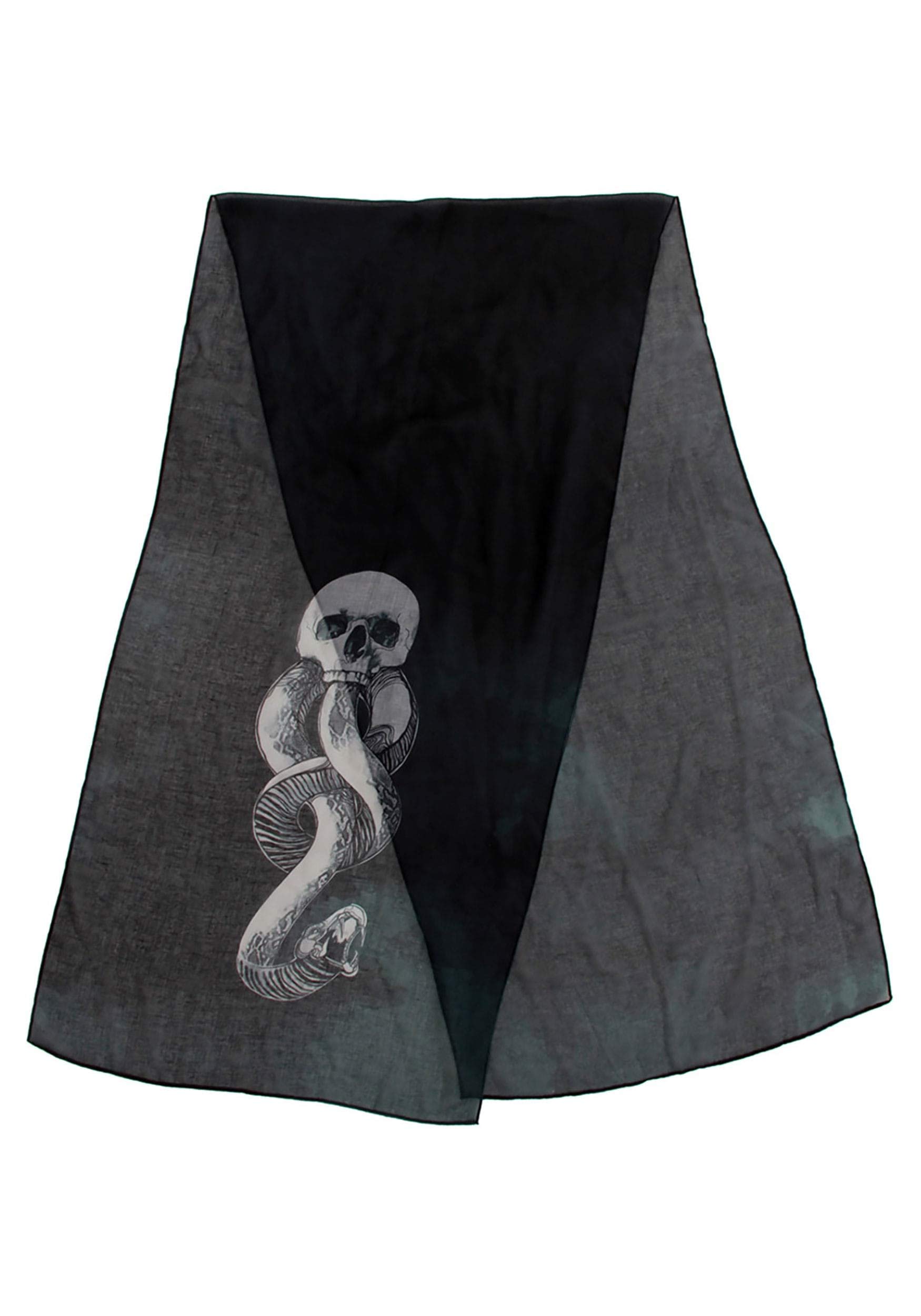Voldemort Dark Mark Lightweight Scarf - Harry Potter Inspired Printed Wizarding World Accessory for Cosplay, Halloween & Potterhead Fashion