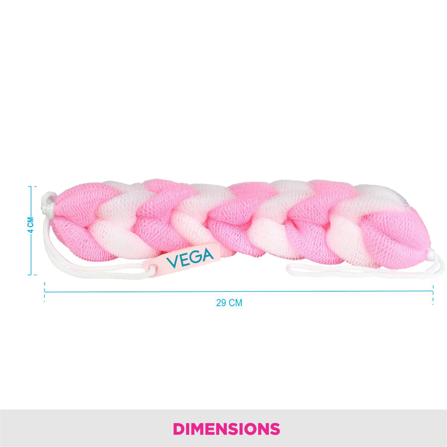 Vega Deluxe Body Sponge - Exfoliating Bath & Shower Sponge for Soft Skin (Color May Vary) | Perfect for Daily Skincare & Spa Relaxation at Home