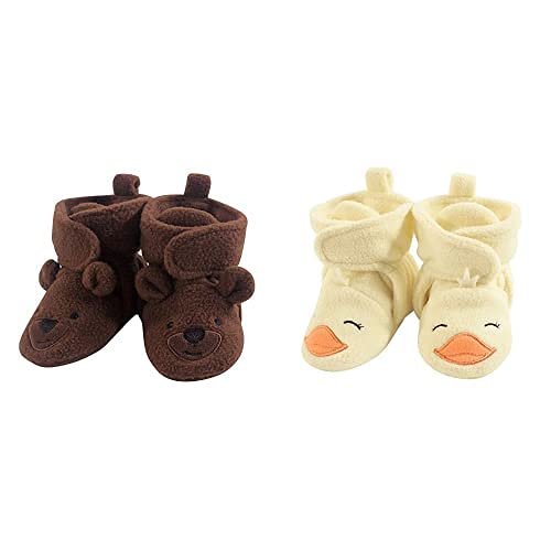 Hudson Baby Fleece Booties 2-Pack 0-6M - Cozy for Winter Outings