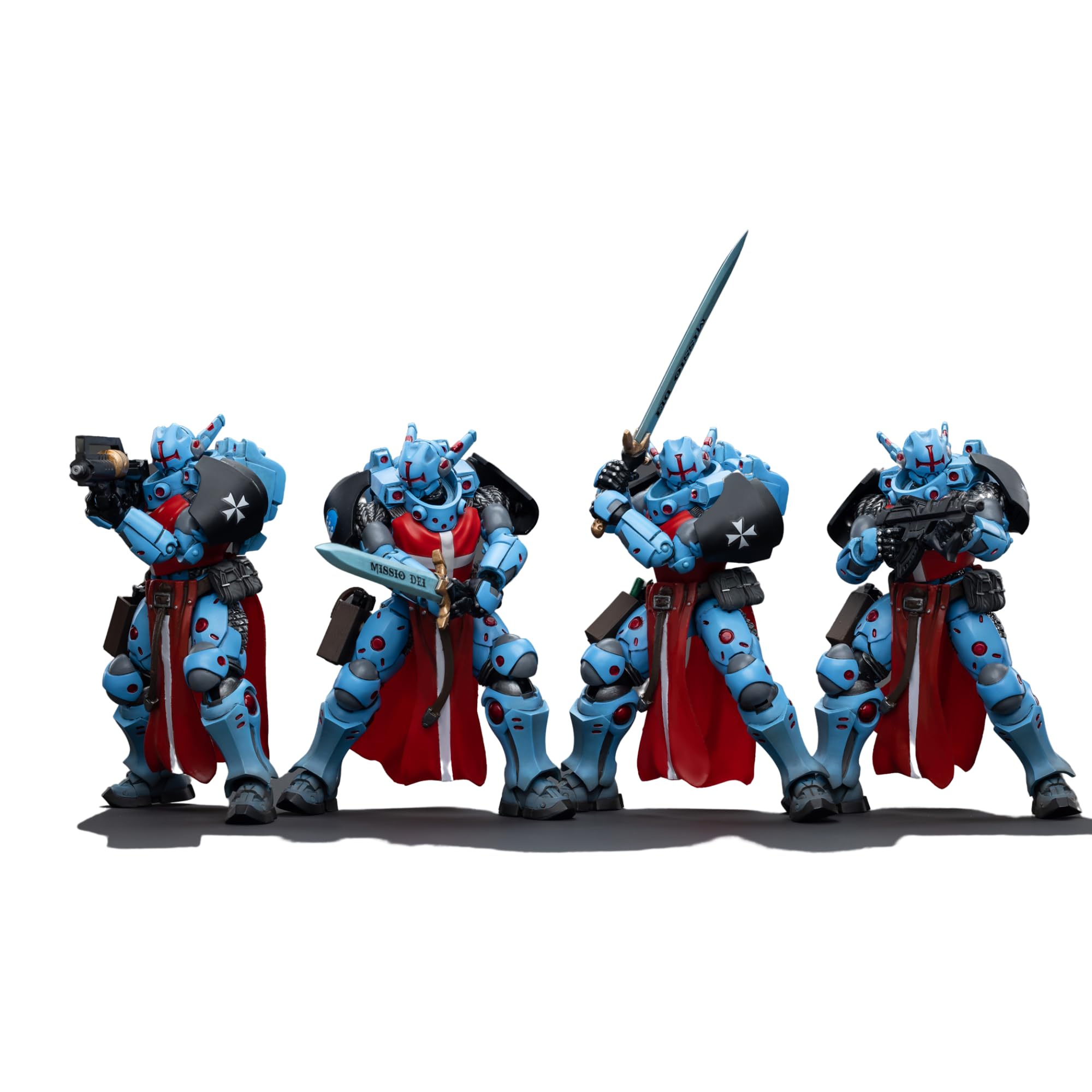 JOYTOY 1/18 Scale PanOceania Knights Hospitallers Action Figure Set (4-Piece Collectible) - Detailed Military Model for Display, Gifts & Wargaming Scenes