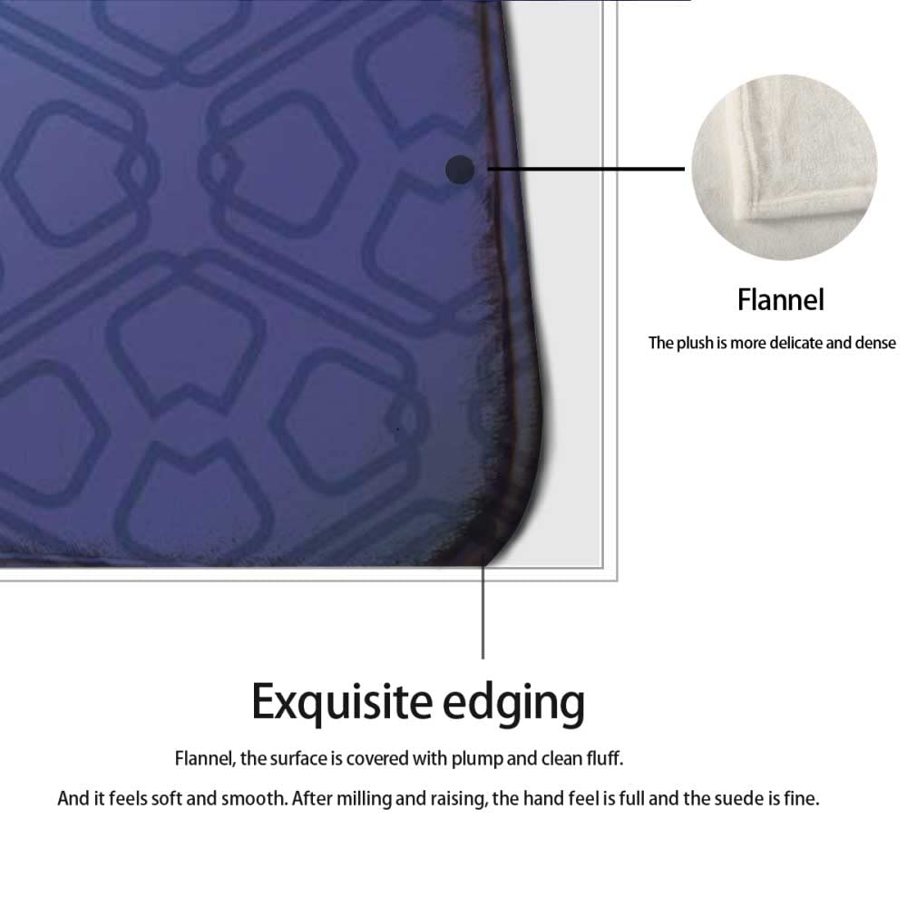 Premium Navy Blue Moroccan Trellis Kitchen Mat Set of 2 - Cushioned Anti-Fatigue, Non-Slip Waterproof Floor Rugs for Kitchen, Office & Sink Area - Perfect for Cooking, Dishwashing & Standing Comfort