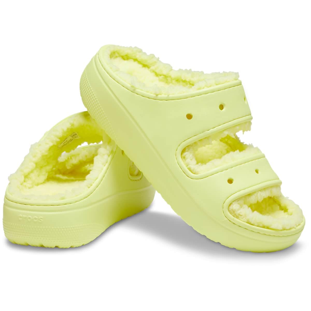 Crocs Unisex-Adult Classic Cozzzy Platform Sandals - Fuzzy Comfort Slides for Men & Women | Perfect for Indoor Lounging, Outdoor Errands & Cozy Home Wear