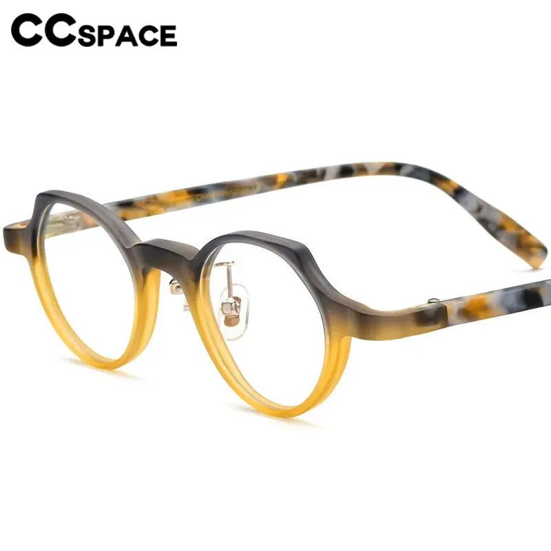 CCspace Unisex Full Rim Cat Eye Acetate Eyeglasses 56886 - Stylish Retro Frame for Men & Women - Perfect for Reading, Work, and Fashion Accessories