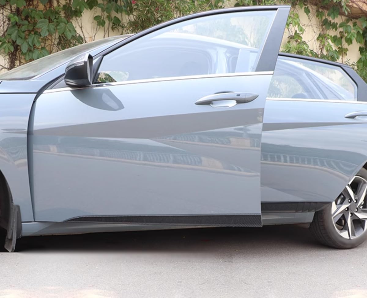 2021-2024 Hyundai Elantra Carbon Fiber Door Molding Cover Trim Kit (4PCS ABS) - Perfect for Car Protection & Style Upgrade | Ideal for Daily Commuting, Road Trips & Car Shows
