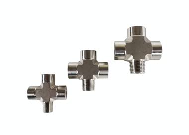 FNPT 4 Way Union Fitting - Stainless Steel Cross Pipe Connector for Plumbing & Industrial Use - USA Made - Perfect for Water, Gas & Air Systems