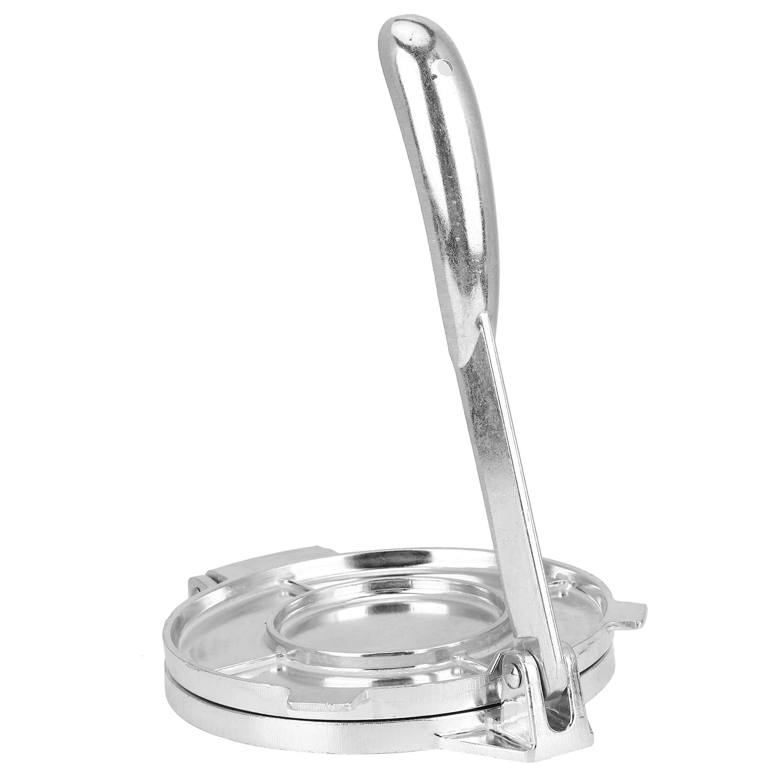 Qiilu Silver Aluminum Alloy Tortilla Press - Foldable DIY Dough Press Maker for Homemade Tortillas, Pastries & Flatbreads | Perfect Kitchen Tool for Mexican Cooking, Baking & Meal Prep