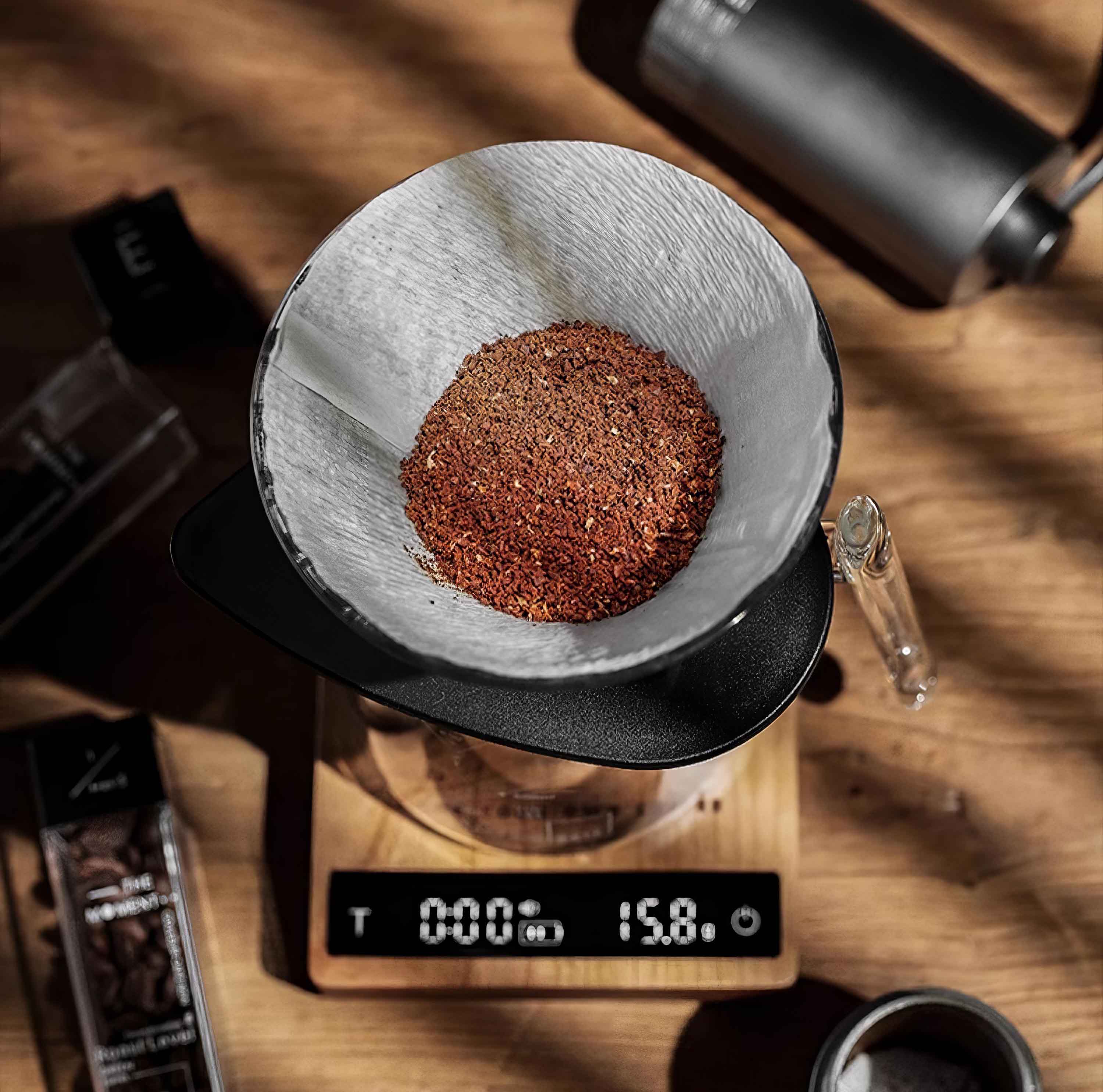 High Precision Digital Wooden Coffee Scale with Touch Sensor - Perfect for Pour Over, Espresso, and Home Brewing | MUVNA