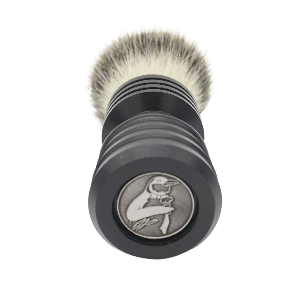 23mm Mühle STF Large Shaving Brush with AP Shave Co. Alumihandle - Premium Black Matte Finish for Wet Shaving | Perfect for Barbershop & Home Grooming Routine