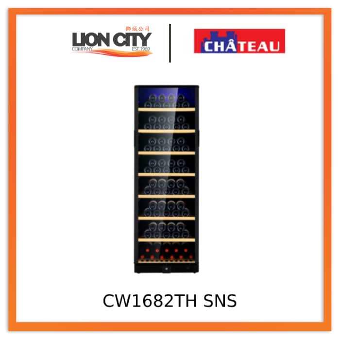 Chateau CW1682TH SNS 165 Bottle Single Zone Wine Cooler - Perfect for Home Bars, Restaurants, and Wine Cellars