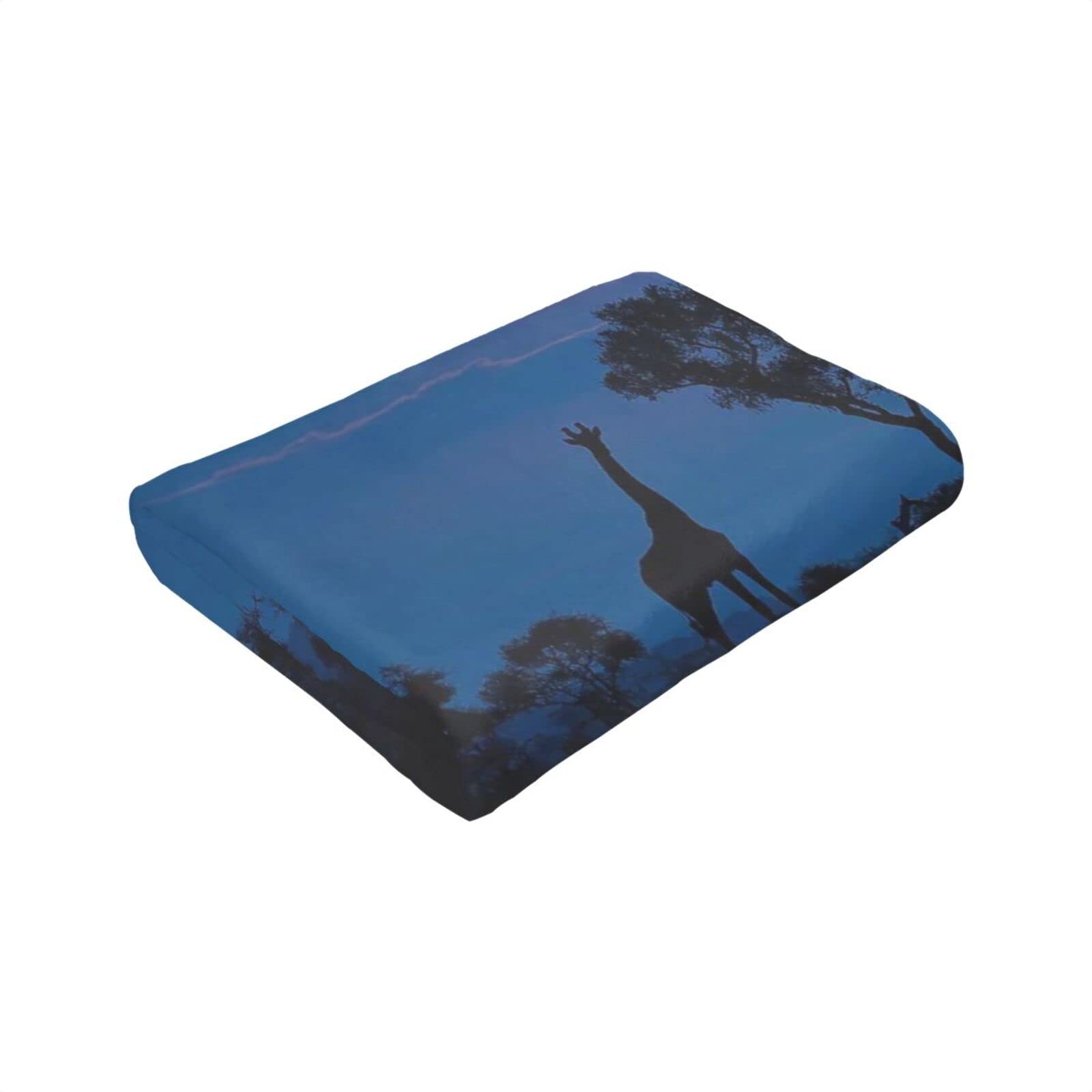 Soft Flannel Fleece Giraffe Print Blanket - 60