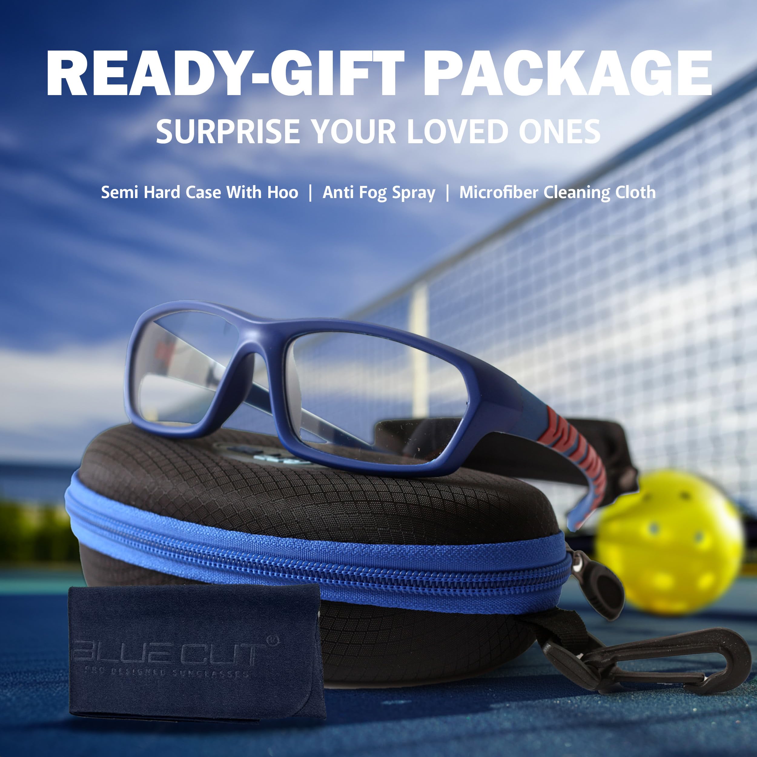 BLUE CUT Sports Safety Goggles - Anti-Fog Protective Eyewear for Basketball, Cycling & Outdoor Activities | UV Protection for Sports & Work Safety