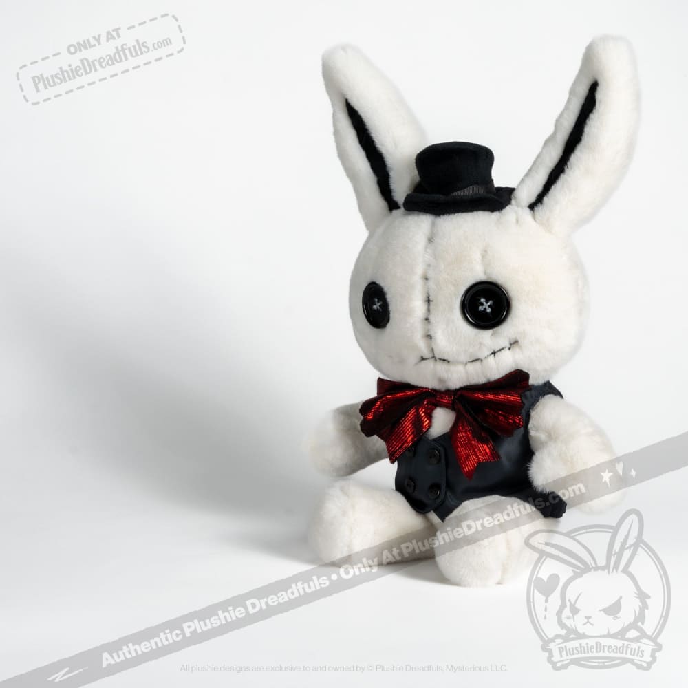 Victorian McGee's White Rabbit Plush Toy - Soft & Cuddly Stuffed Animal for Kids, Collectors & Home Decor | Perfect for Nursery, Gifts & Themed Parties