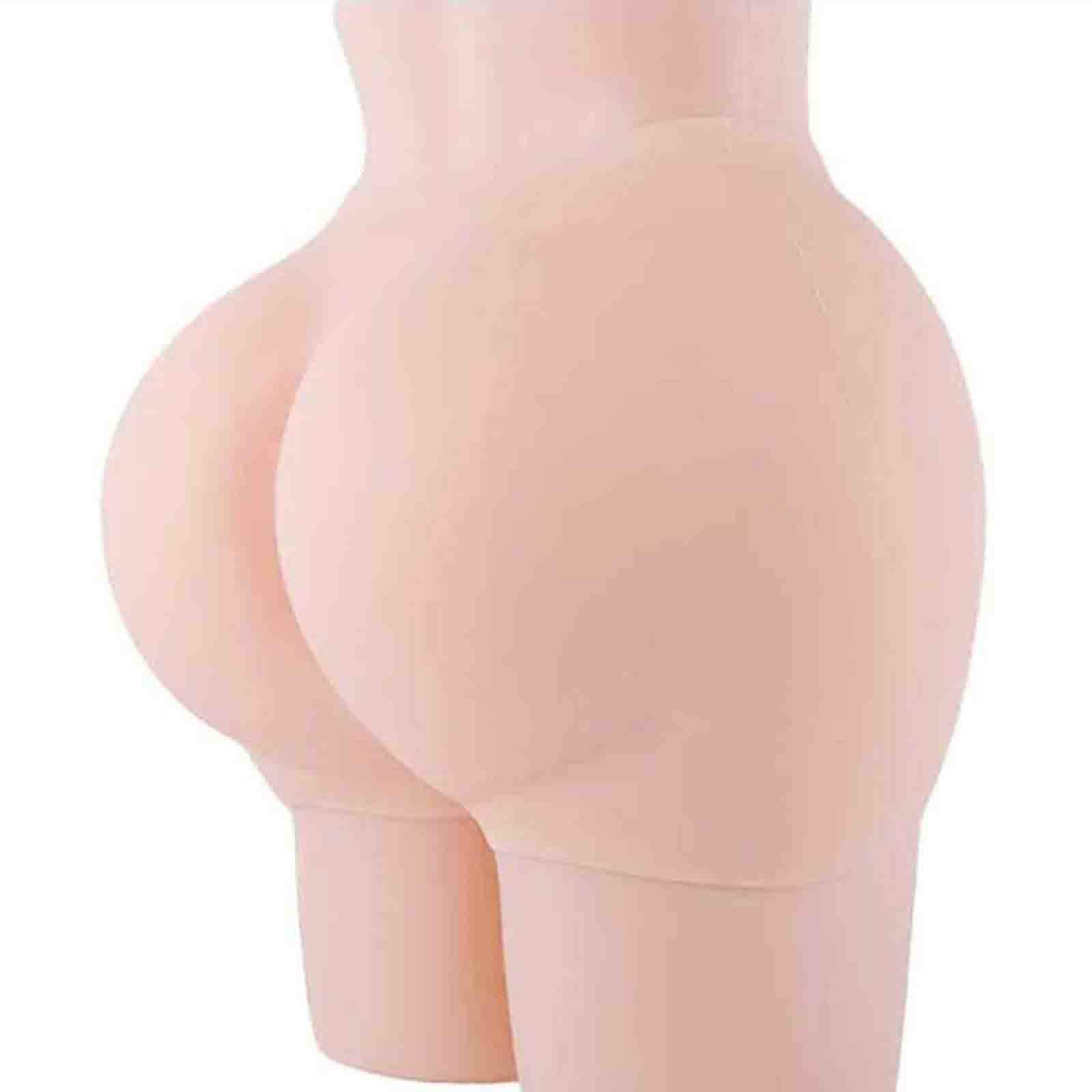 Women's Silicone Padded Butt Lifting Shapewear - Push Up Hip Enhancer Panties for Curvy Body Contouring | Comfortable Seamless Underwear for Daily Wear & Special Occasions | Ivory White, Medium