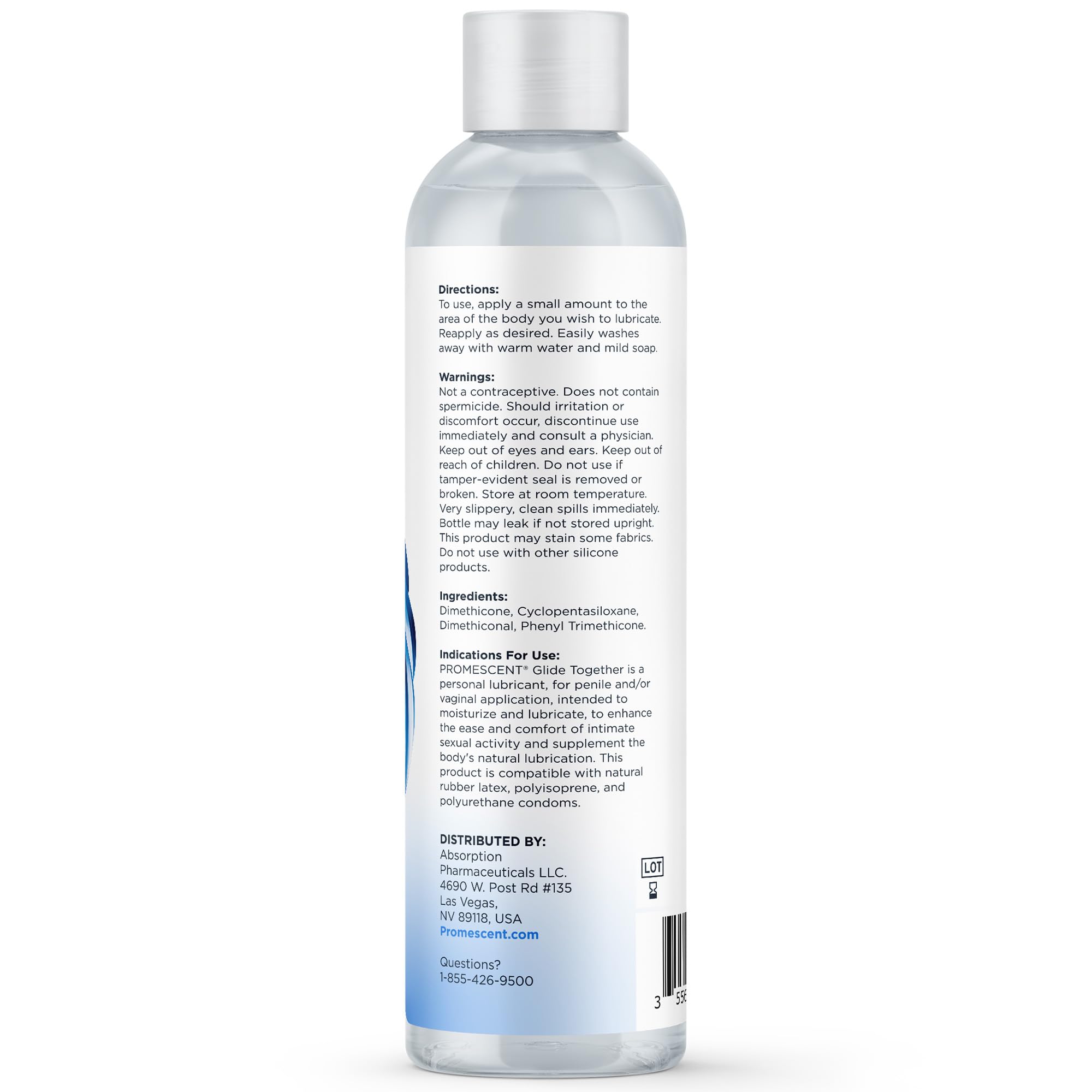 Premium Silicone Personal Lubricant for Men & Women - Long-Lasting, Non-Sticky Sex Gel for Couples, Anal & Intimate Use, Condom Safe, Paraben-Free (8 oz) - Perfect for Sensitive Skin & Enhanced Pleasure in the Bedroom