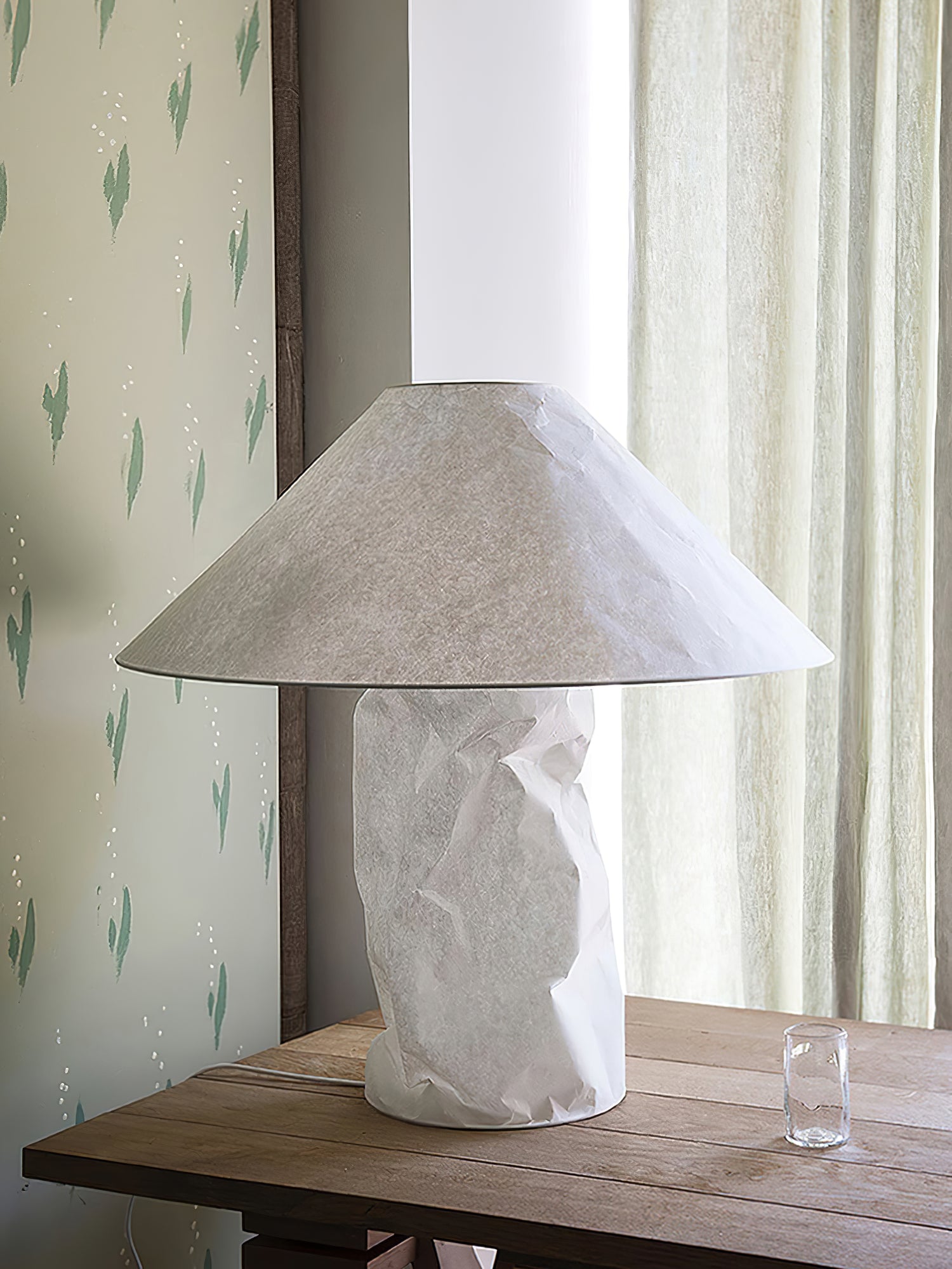 Crinkle Paper Table Lamp - Modern Decorative LED Light for Bedroom, Living Room, and Office - Perfect for Home Decor, Gift Ideas, and Cozy Ambiance