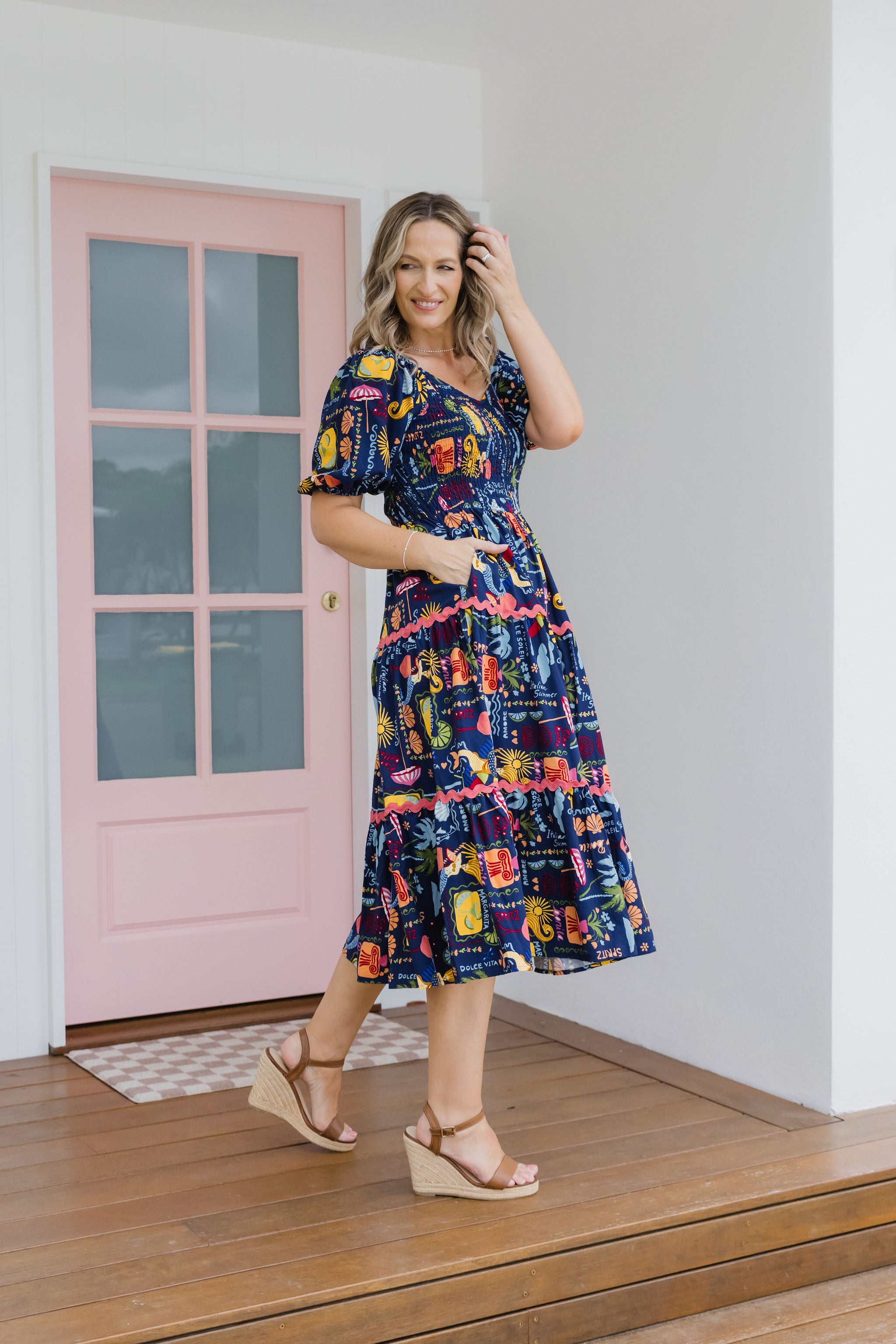 Peri Midi Dress - Flowy Euro Summer Dress for Women | Perfect for Beach Vacations, Date Nights & Summer Parties