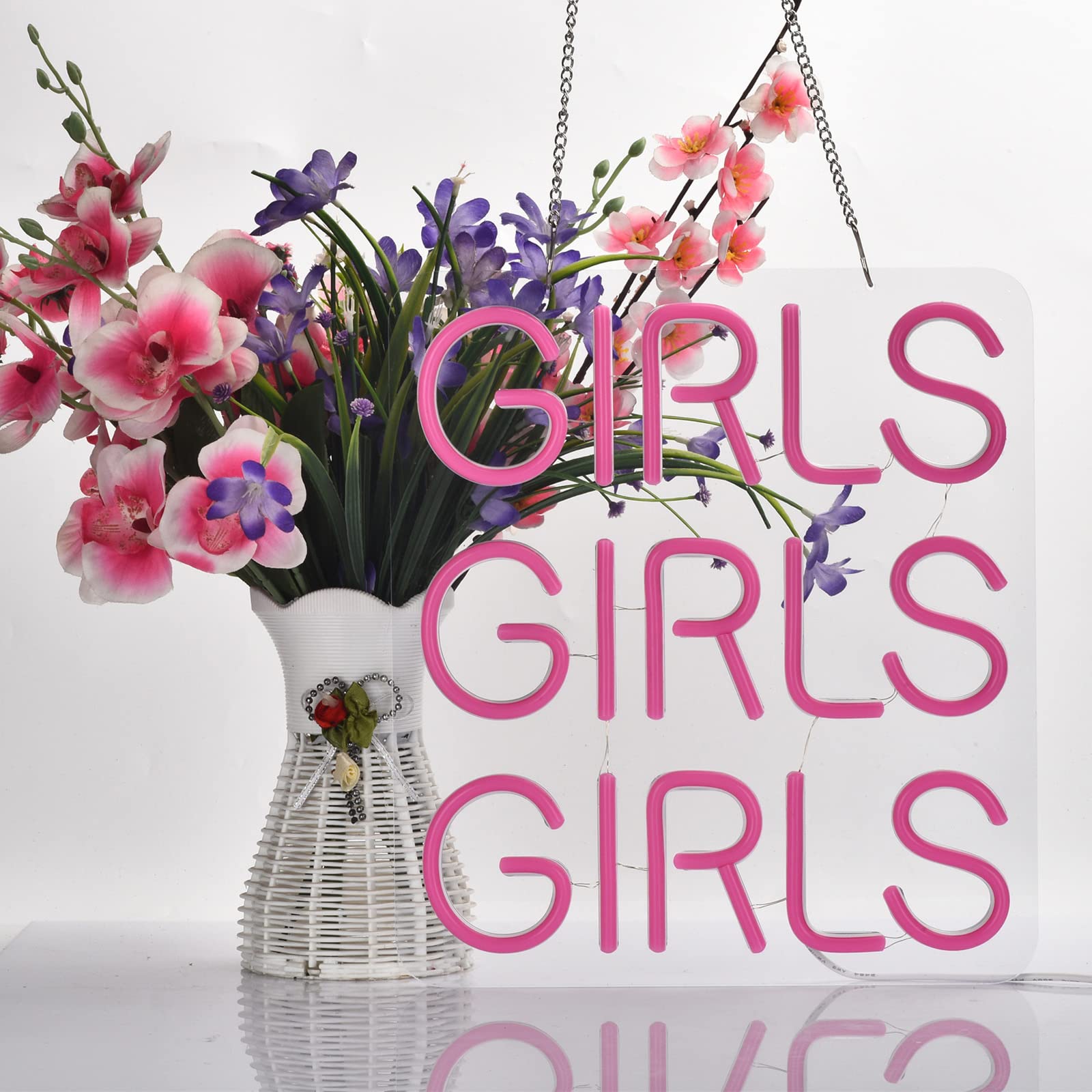 Custom Pink LED Neon Sign for Girls - Beer Bar Wall Art Decor with Dimmer, Perfect for Bedroom, Office, Hotel, Pub, Cafe, Man Cave & Game Room | Durable Neon Lights for Home & Business Decor