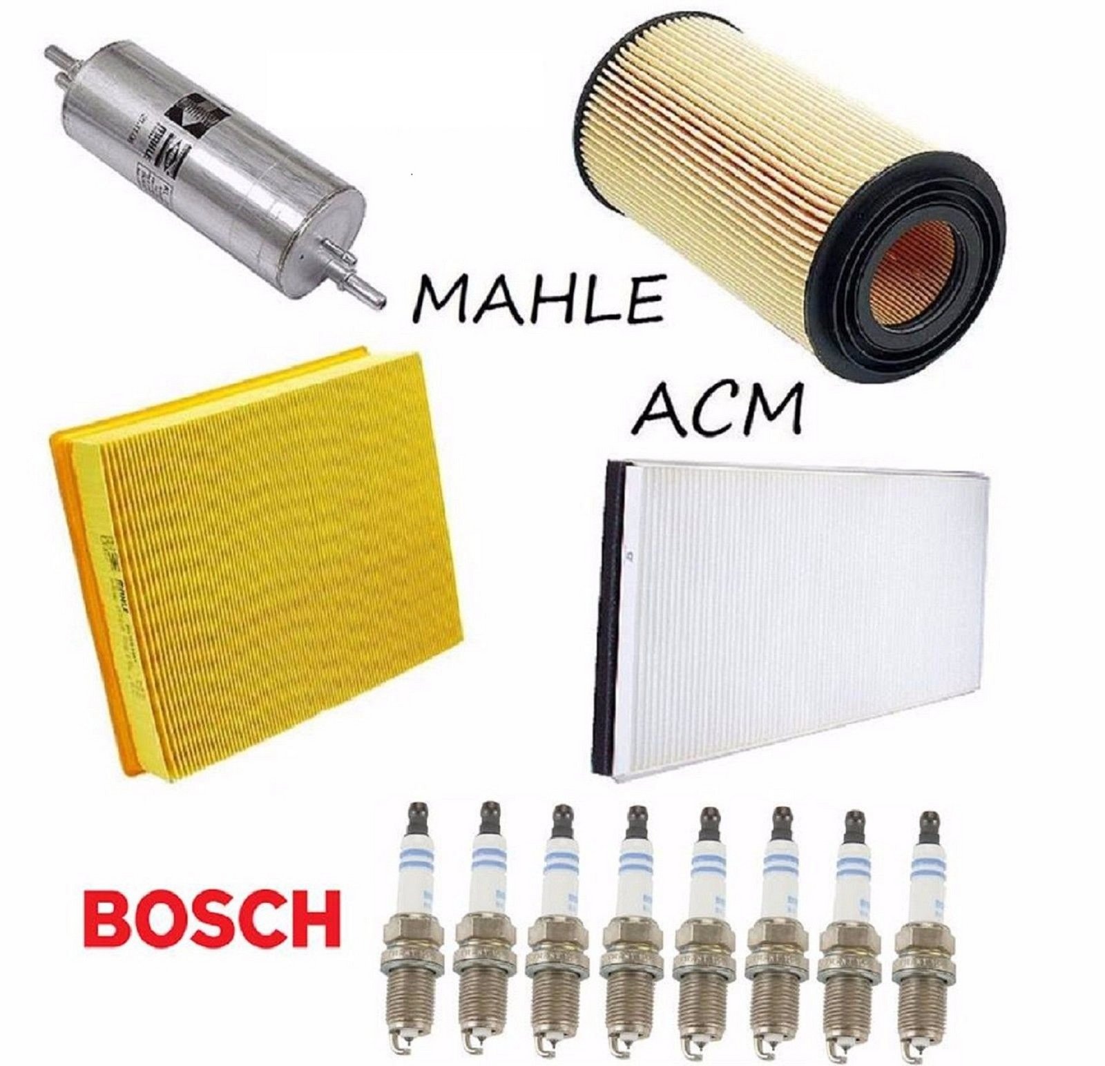 BMW X5 E53 2002-2003 Tune Up Kit - Air Filter, Fuel Filter, Oil Filter & Spark Plugs (From 4/02) | Complete Engine Maintenance Set for Smooth Performance & Fuel Efficiency