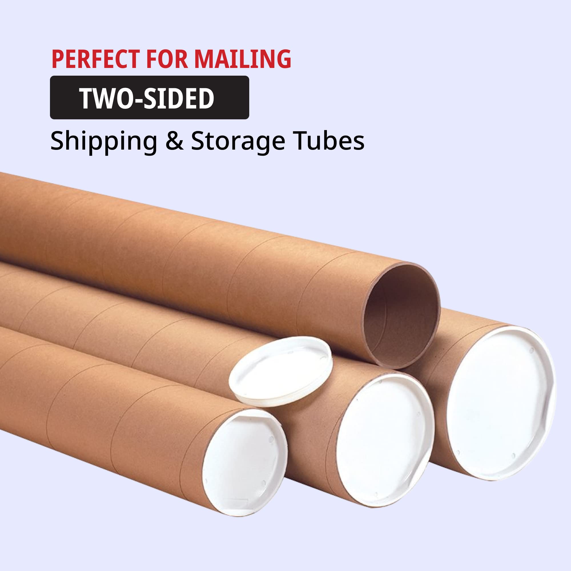 Tape Logic TLP8036KHD Heavy-Duty Jumbo Mailing Tubes 8x36 Inches - Pack of 10 Kraft Paper Shipping Tubes for Posters, Blueprints & Artwork - Secure Packaging for Mailing & Storage