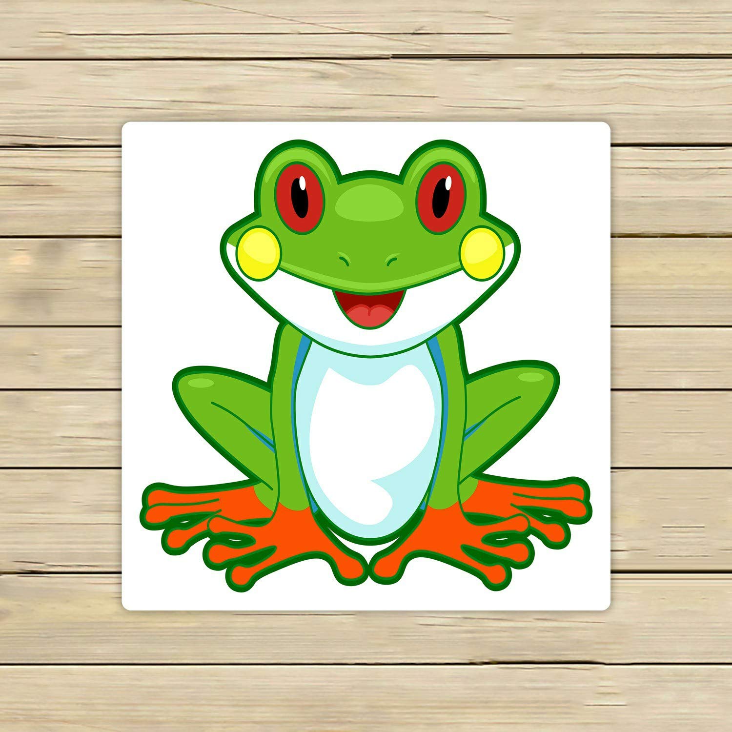 ECZJNT Cute Tree Frog Smiling Beach Towel - Soft Absorbent Bath & Shower Towel for Home, Travel, Pool, Gym - 13x13 Inch - Perfect for Beach, Swimming, Yoga & Outdoor Activities