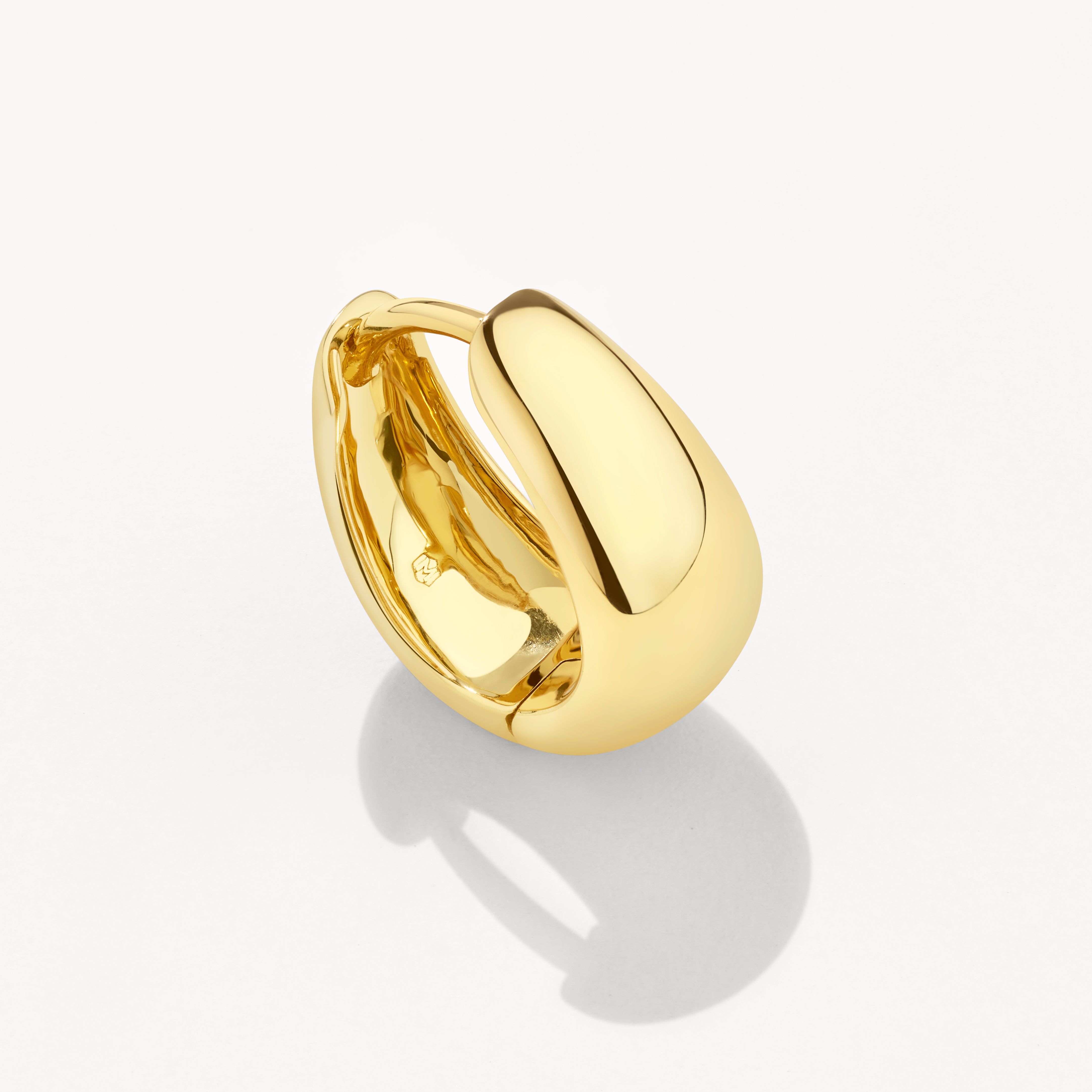 Gold Dome Huggie Hoop Earrings for Women - Minimalist Huggie Hoops for Everyday Wear, Gift Giving & Special Occasions